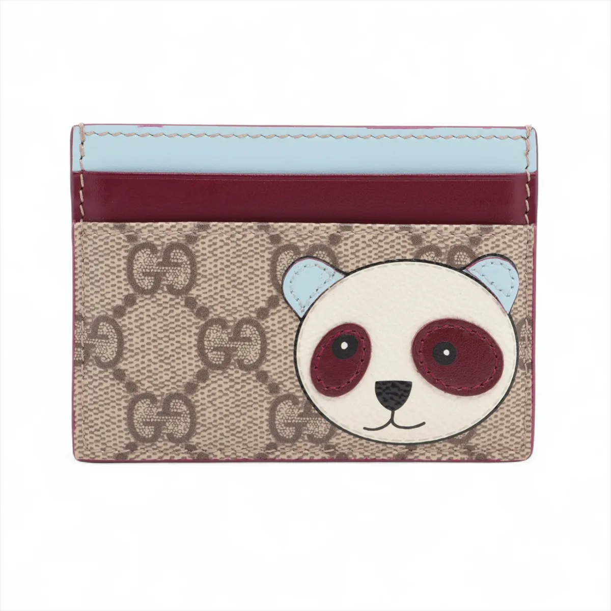GG Supreme PVC x Leather Card Case Brown 818769