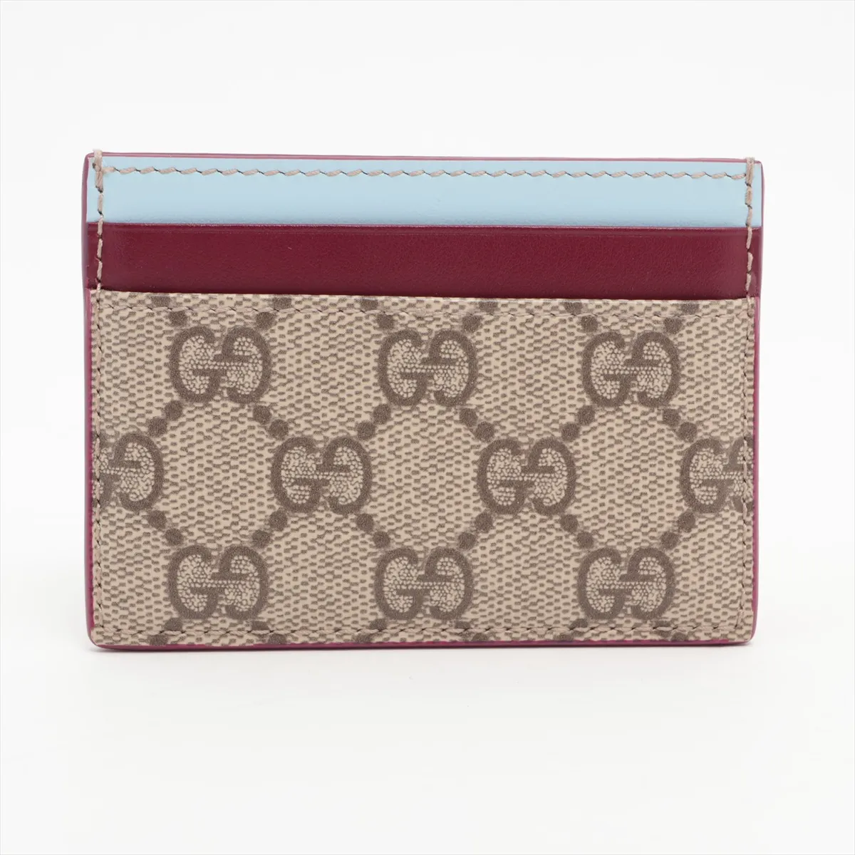 GG Supreme PVC x Leather Card Case Brown 818769 — view 2