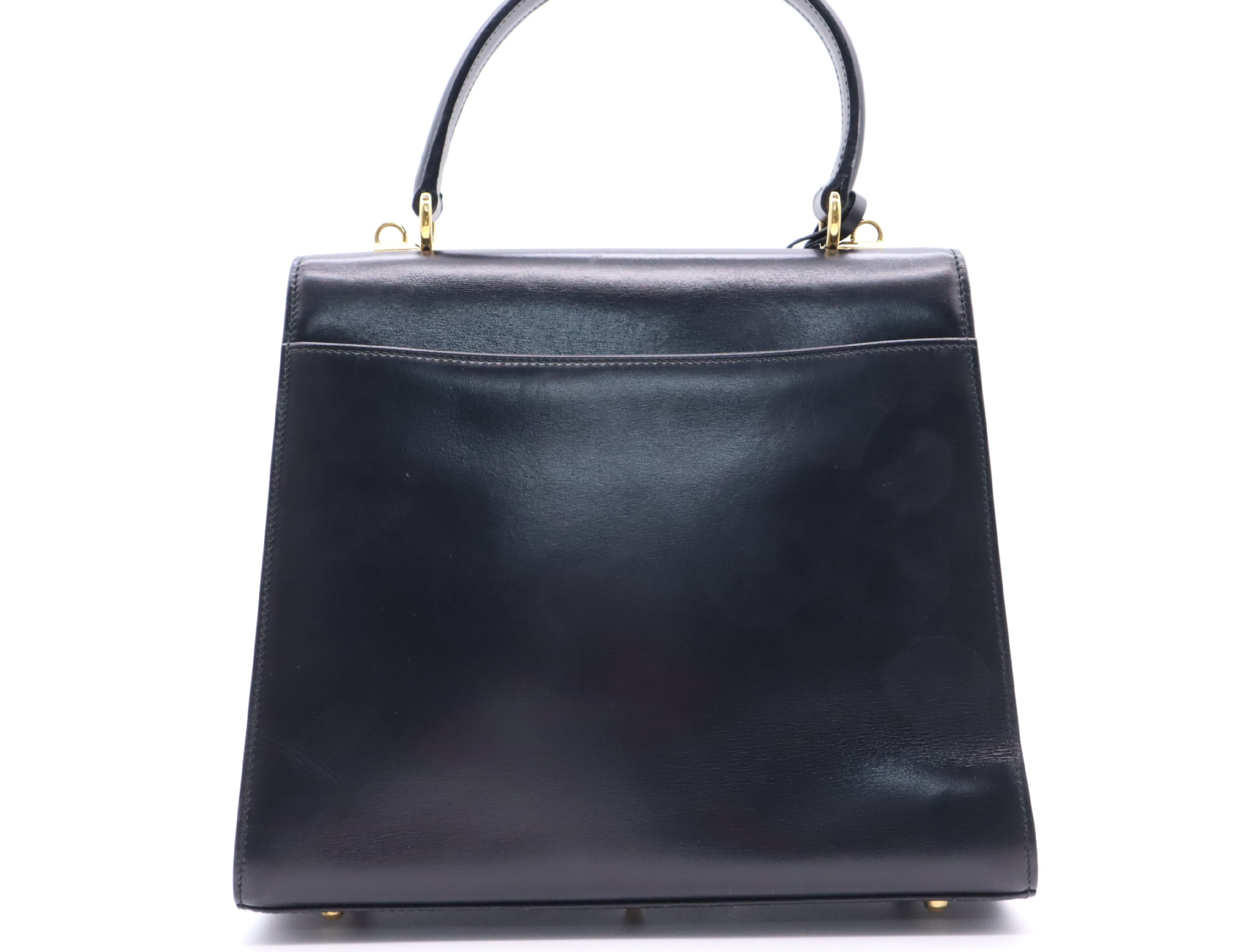 000.26.0258 Leather Lady Lock Handbag, Black with Gold Hardware, Includes Clochette and 2 Keys. — view 2