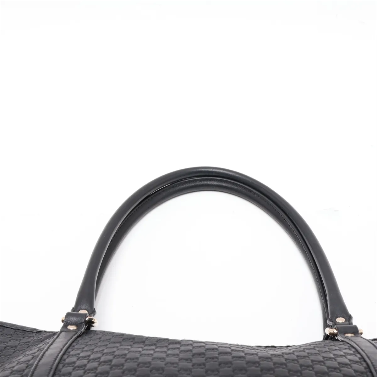 Microguccissima Leather Tote Bag, Black, 449647 (Outlet) — view 6