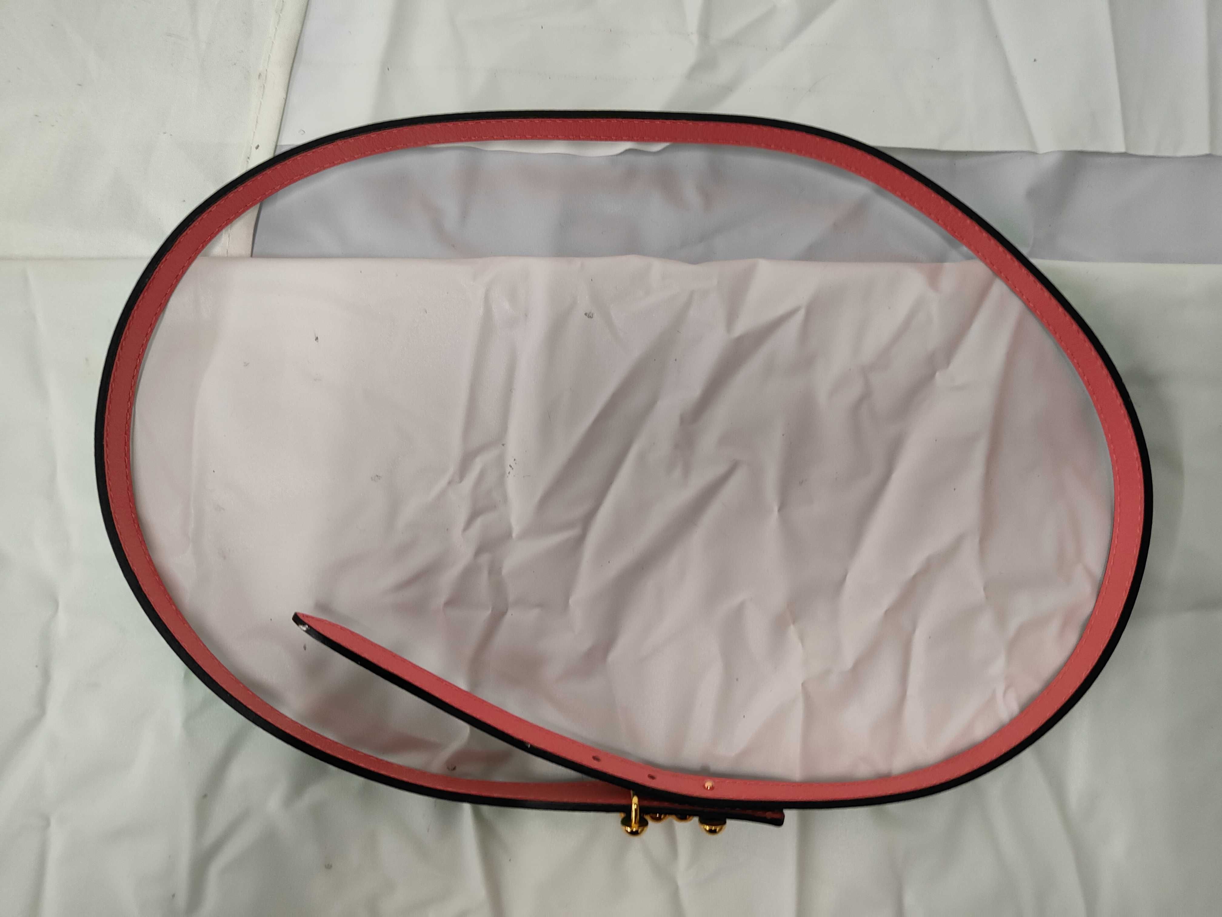 Pink Green Calfskin Reversible Belt (B Stamp) — view 3