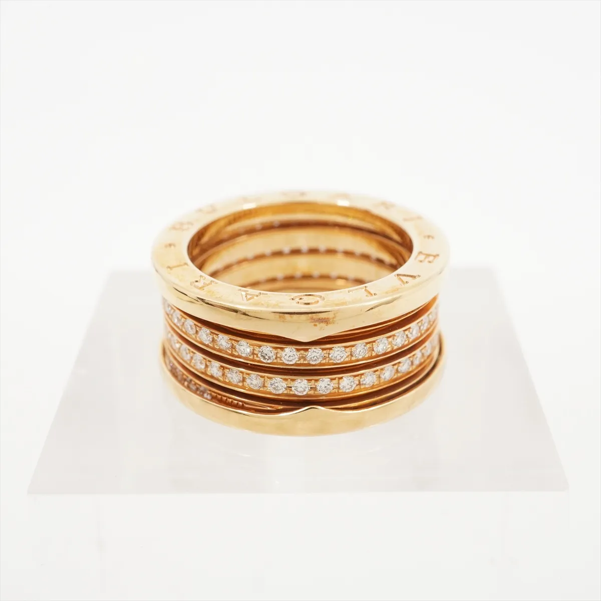 B.zero1 Diamond Ring, 750 (PG), 15.5g, Size #57 / 16, E23733, — view 2