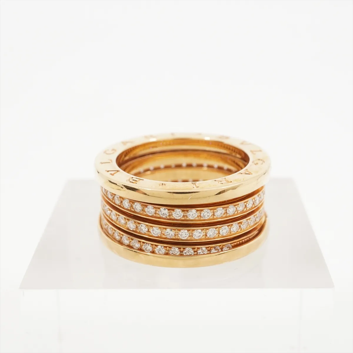 B.zero1 Diamond Ring, 750 (PG), 15.5g, Size #57 / 16, E23733, — view 3