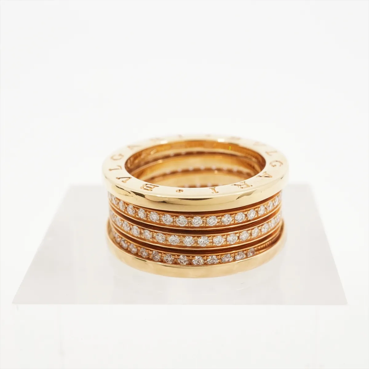 B.zero1 Diamond Ring, 750 (PG), 15.5g, Size #57 / 16, E23733, — view 4