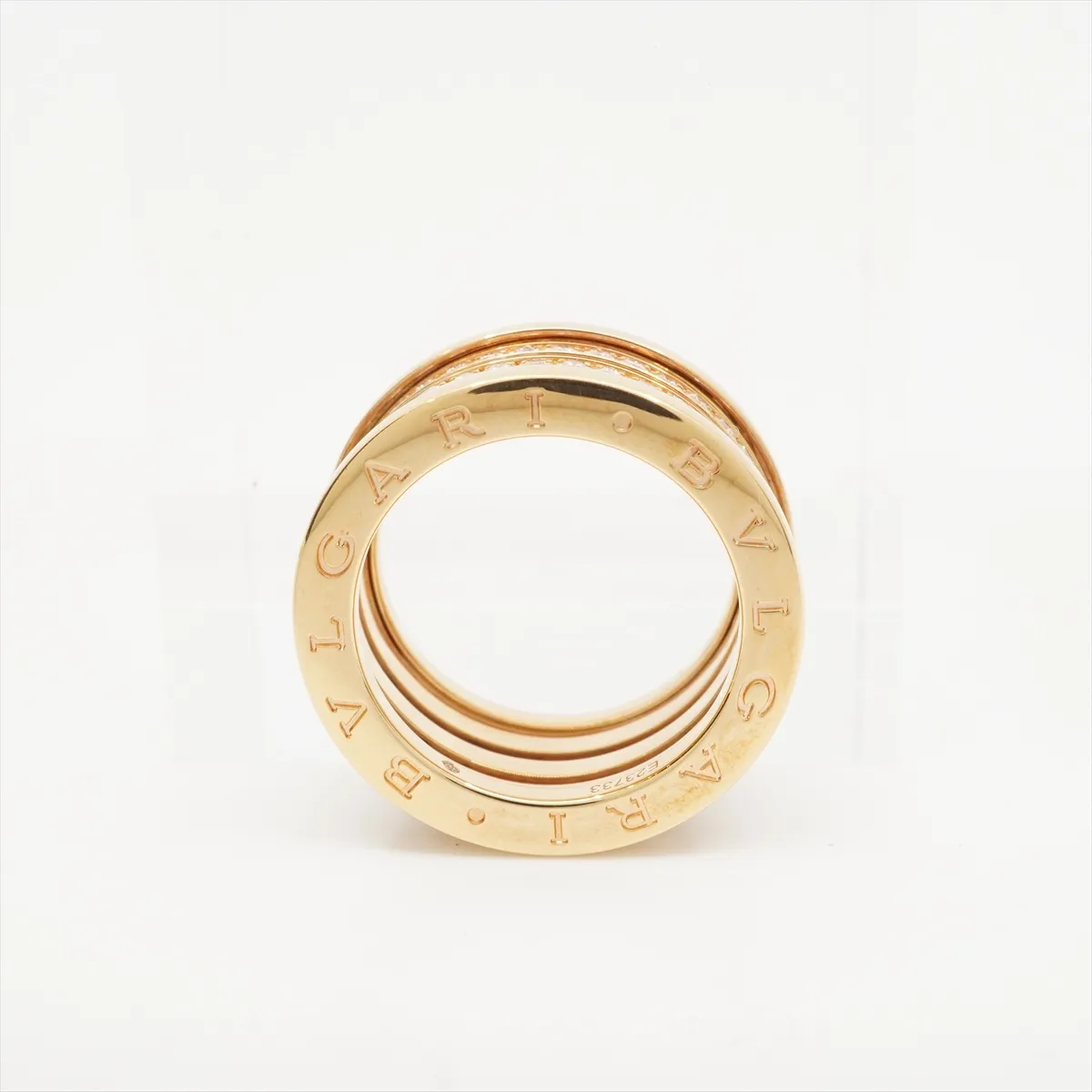 B.zero1 Diamond Ring, 750 (PG), 15.5g, Size #57 / 16, E23733, — view 5