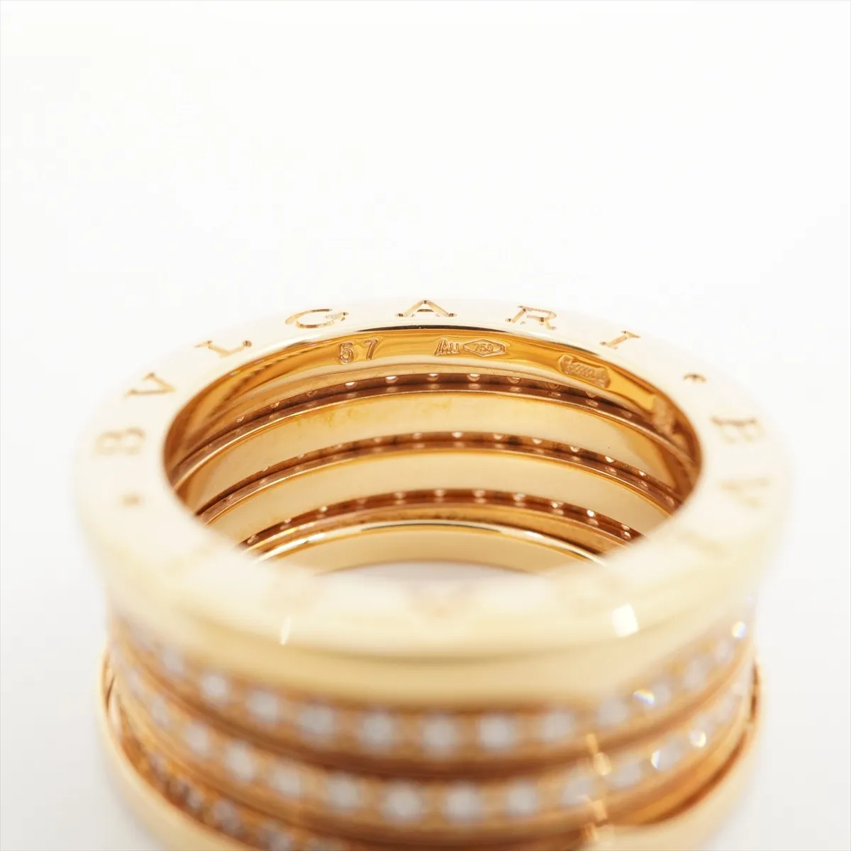B.zero1 Diamond Ring, 750 (PG), 15.5g, Size #57 / 16, E23733, — view 6