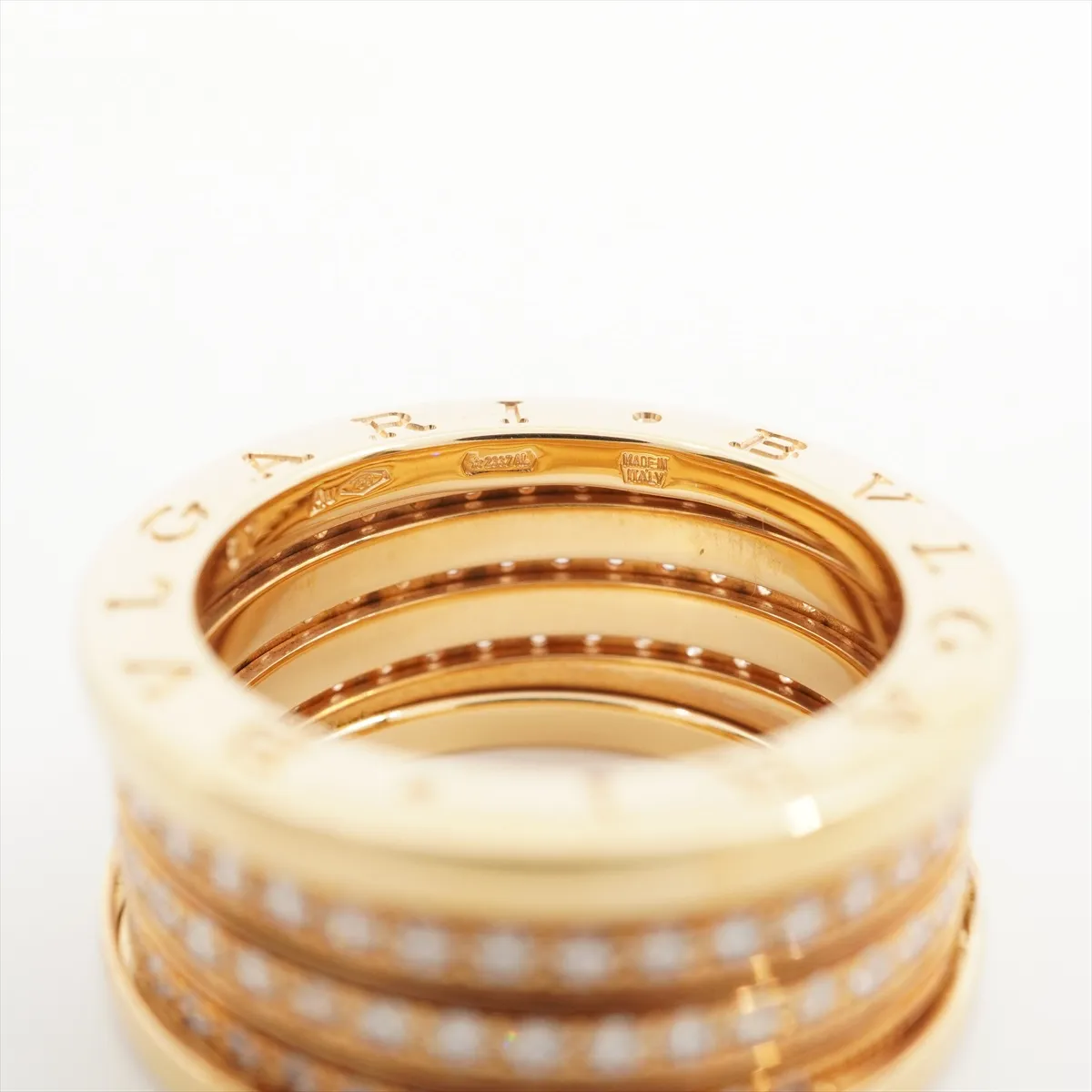 B.zero1 Diamond Ring, 750 (PG), 15.5g, Size #57 / 16, E23733, — view 7