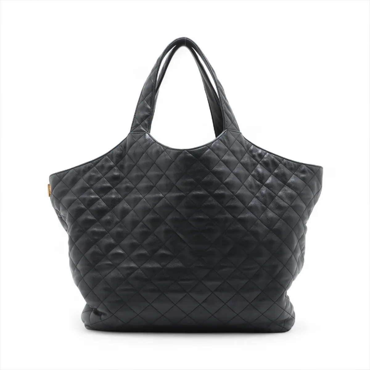 Icare Leather Tote Bag, Black, 698651 — view 2