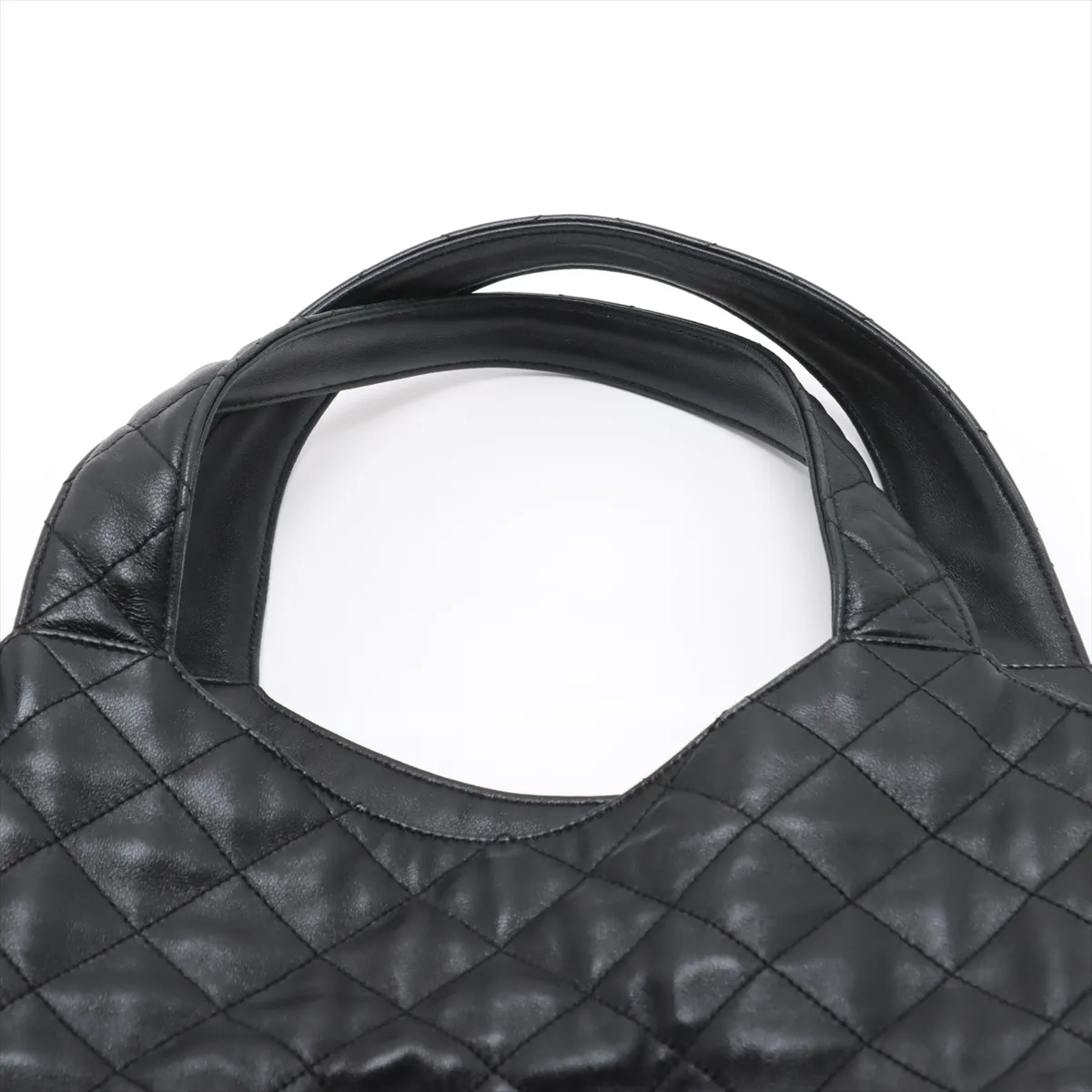 Icare Leather Tote Bag, Black, 698651 — view 6