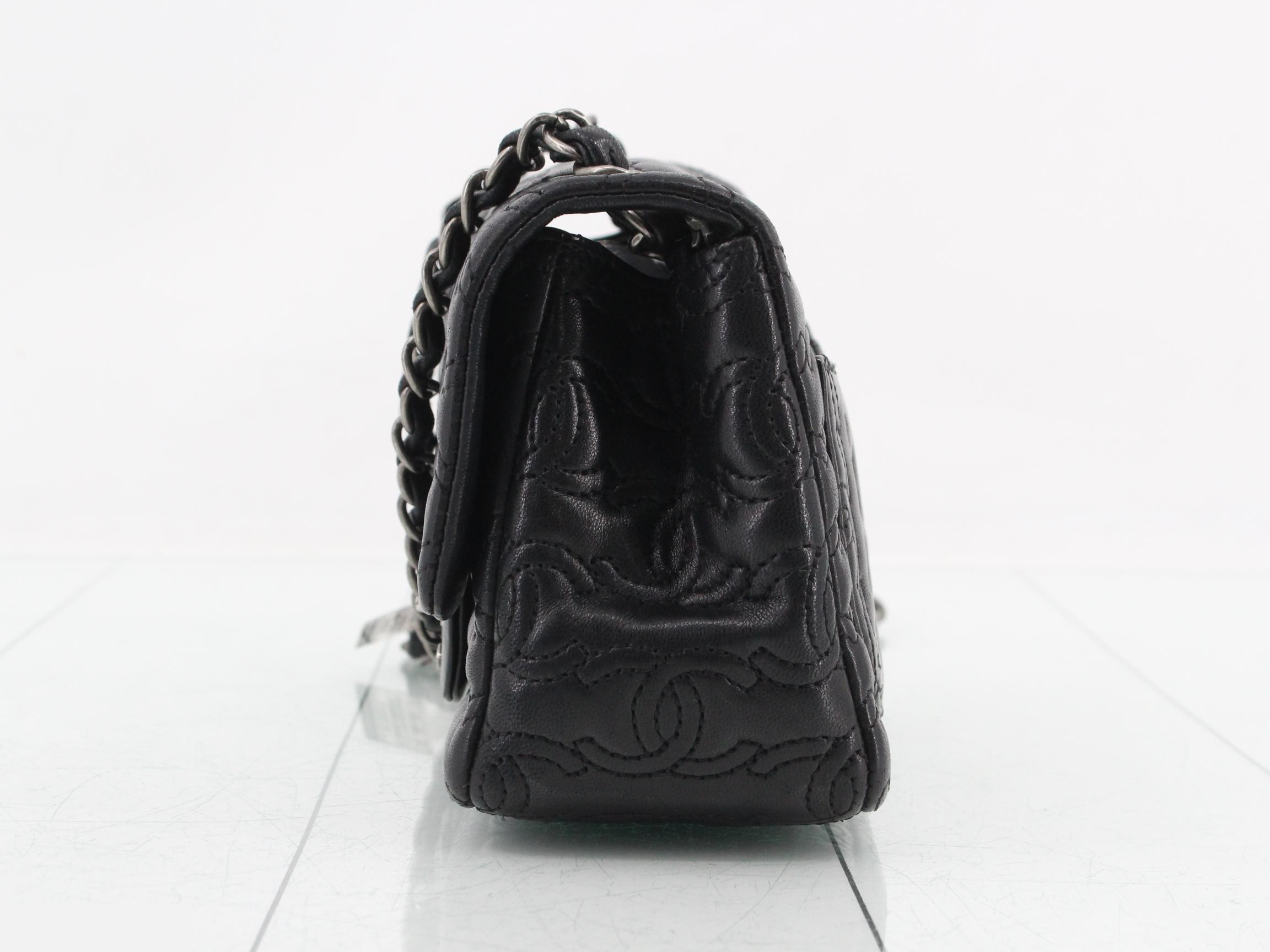 Embossed Square Mini Matelassé Chain Shoulder Bag — view 3