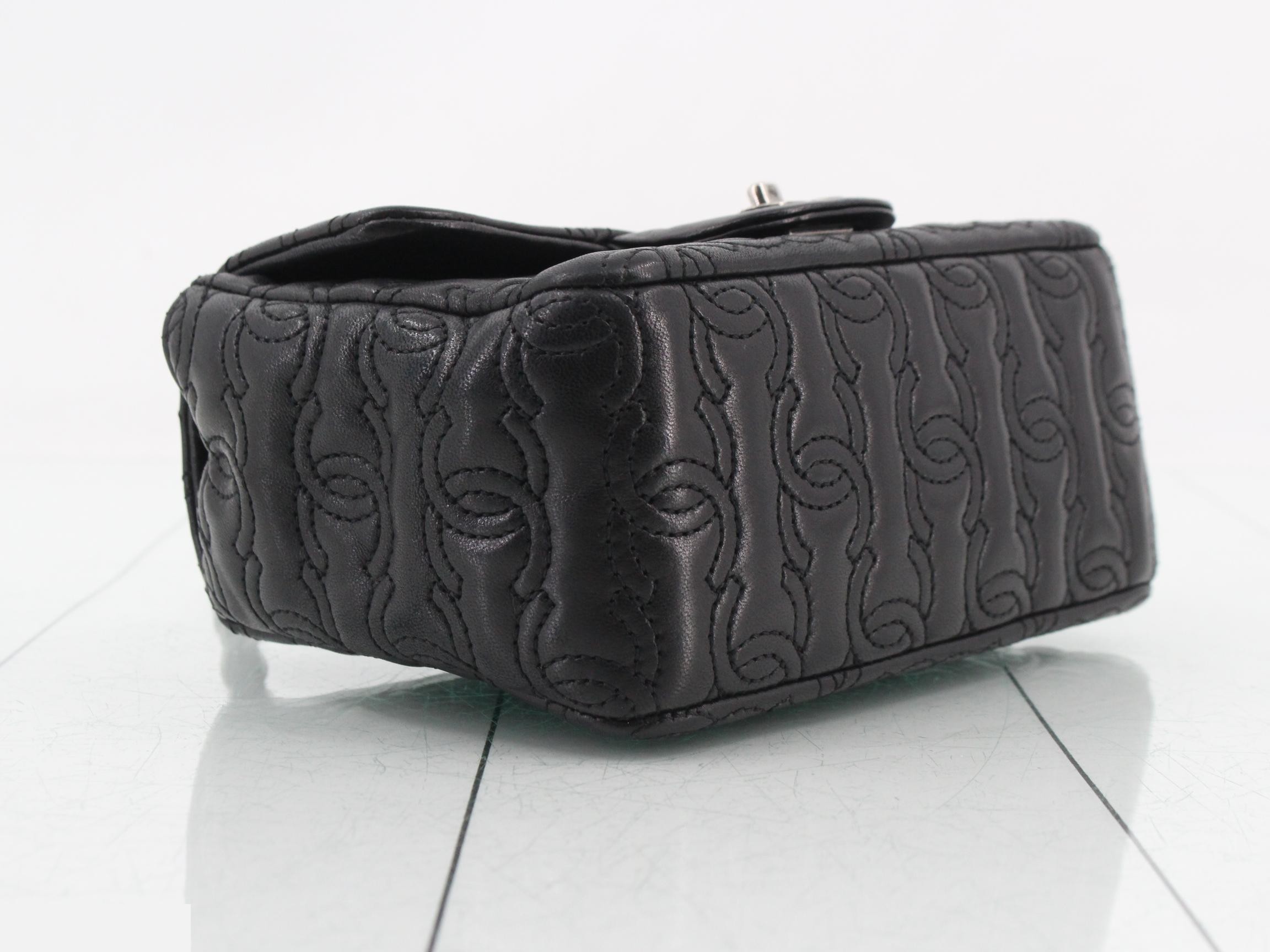 Embossed Square Mini Matelassé Chain Shoulder Bag — view 5