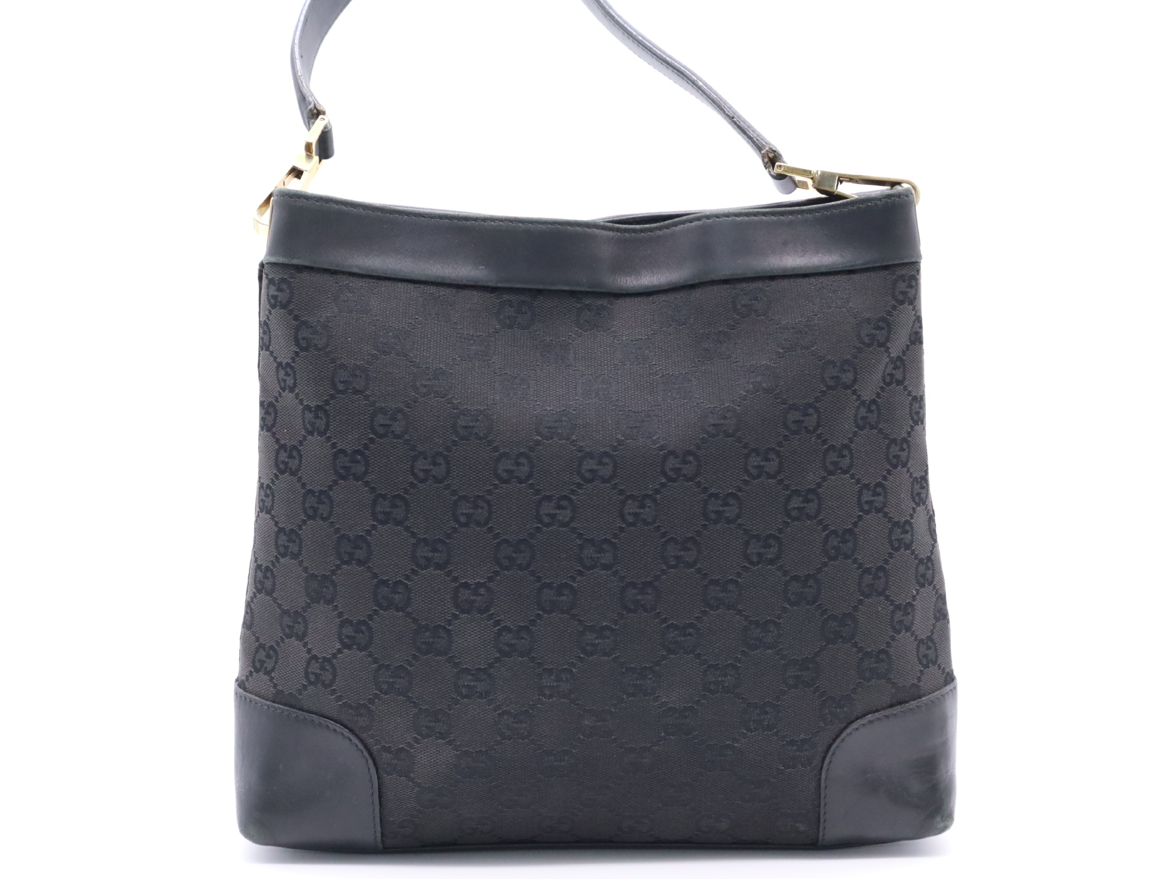 33900GG Canvas Shoulder Bag, Black Handbag — view 2