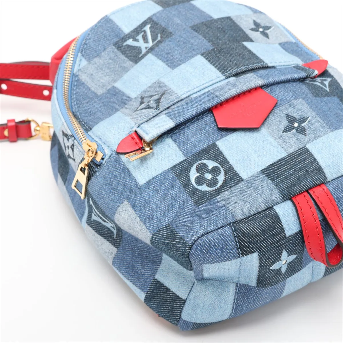 Monogram Denim Palm Springs Mini M45043 CA0220 Blue (RFID detected) — view 4