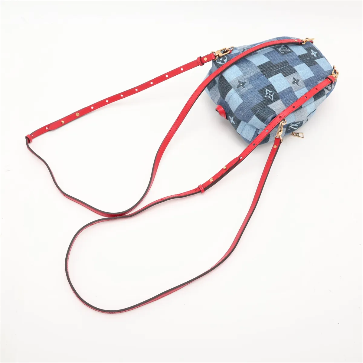 Monogram Denim Palm Springs Mini M45043 CA0220 Blue (RFID detected) — view 5