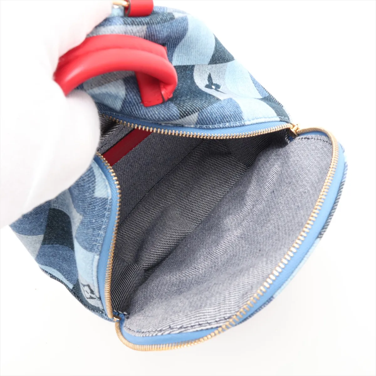 Monogram Denim Palm Springs Mini M45043 CA0220 Blue (RFID detected) — view 7