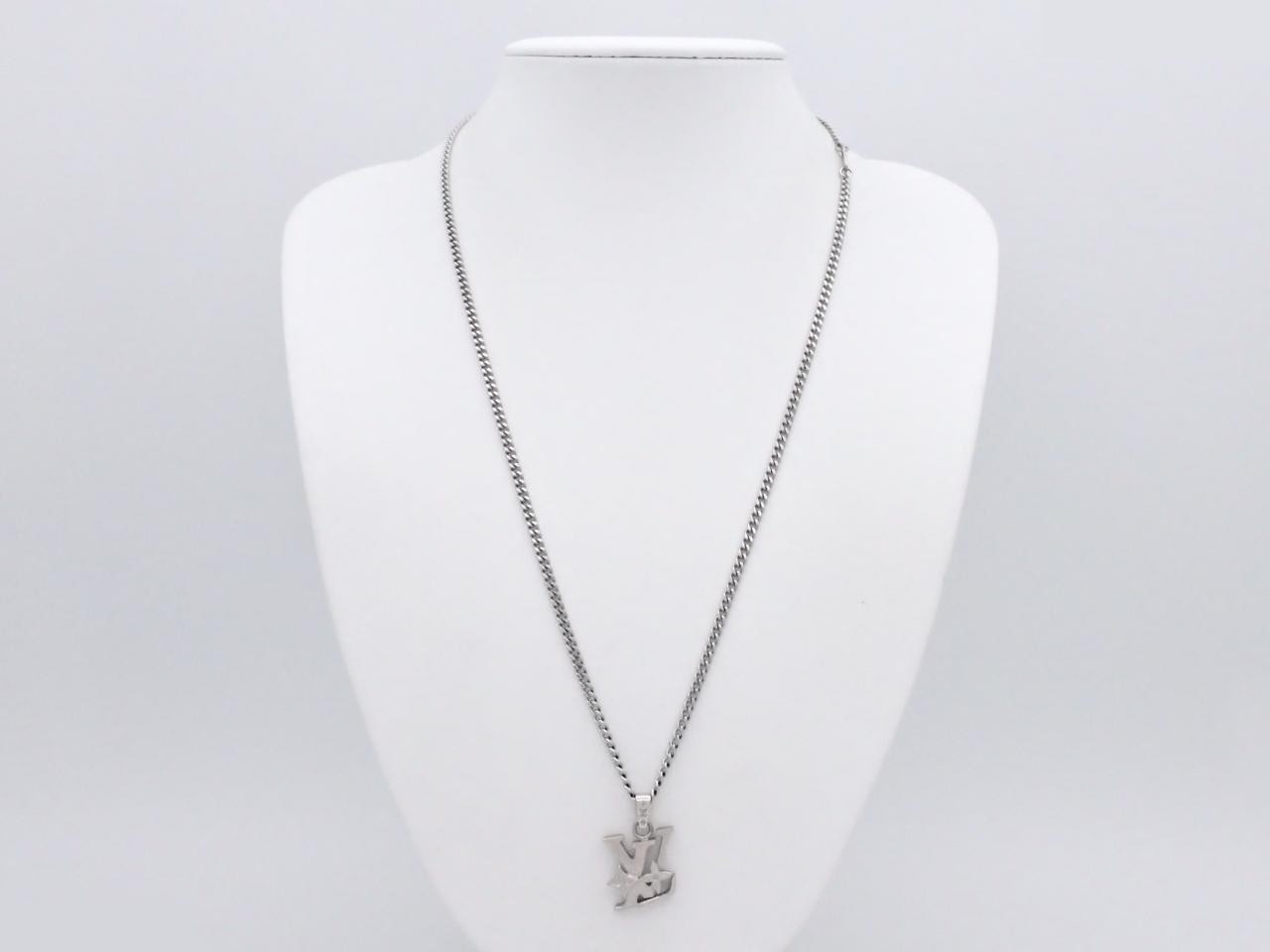 Monogram Row pendant ring; chain approximately 54cm. — view 3