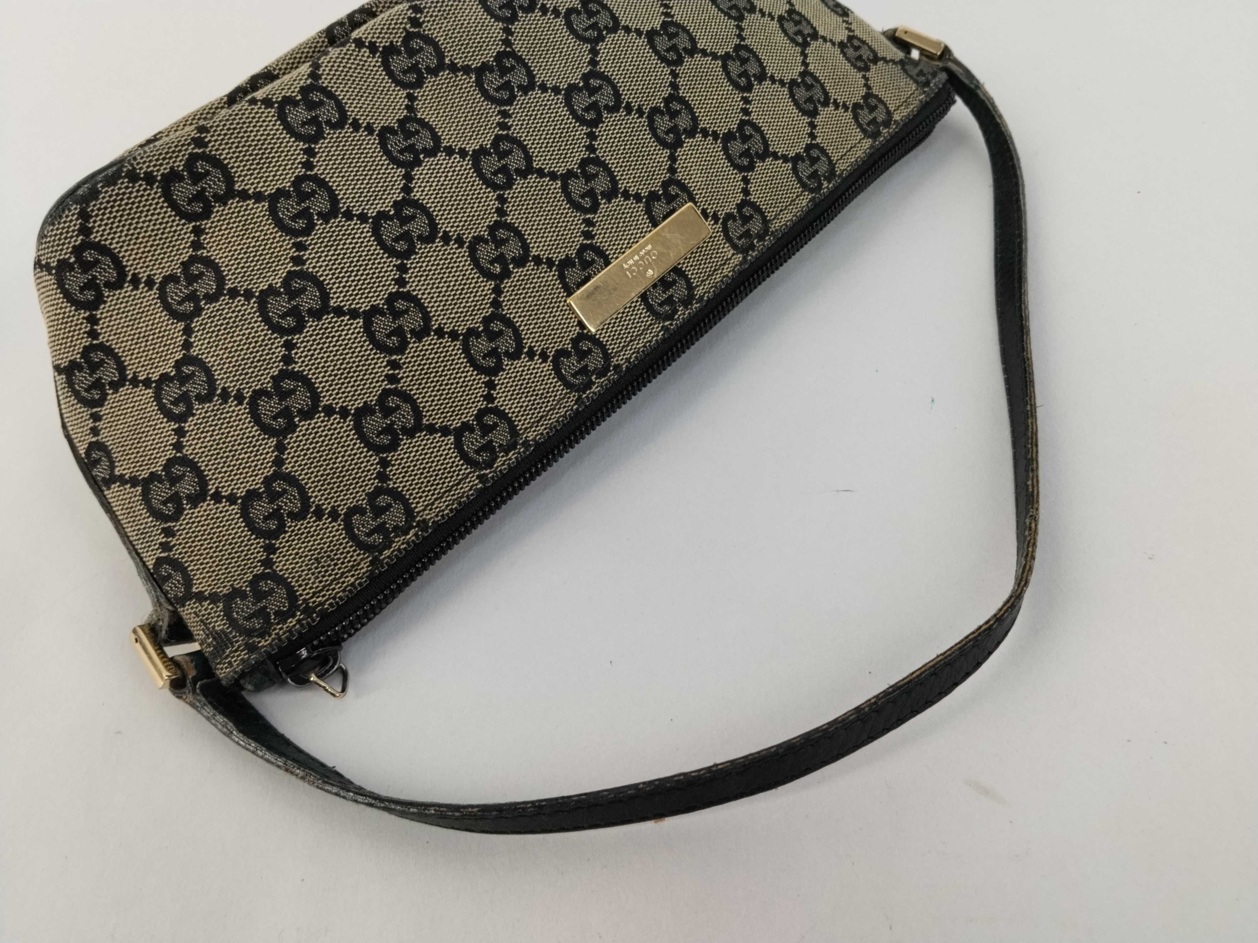 GG Canvas Handbag, Black — view 3