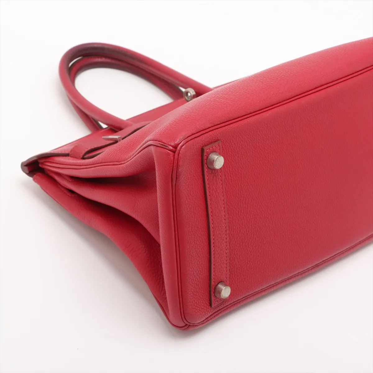 [Individually wrapped] Hermes Birkin 30 LeTourne Togo Rouge Vif Silver hardware F:2002 Star mark — view 4