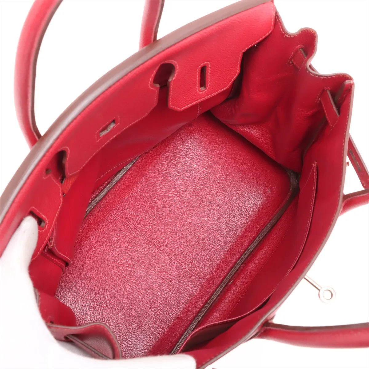 [Individually wrapped] Hermes Birkin 30 LeTourne Togo Rouge Vif Silver hardware F:2002 Star mark — view 7