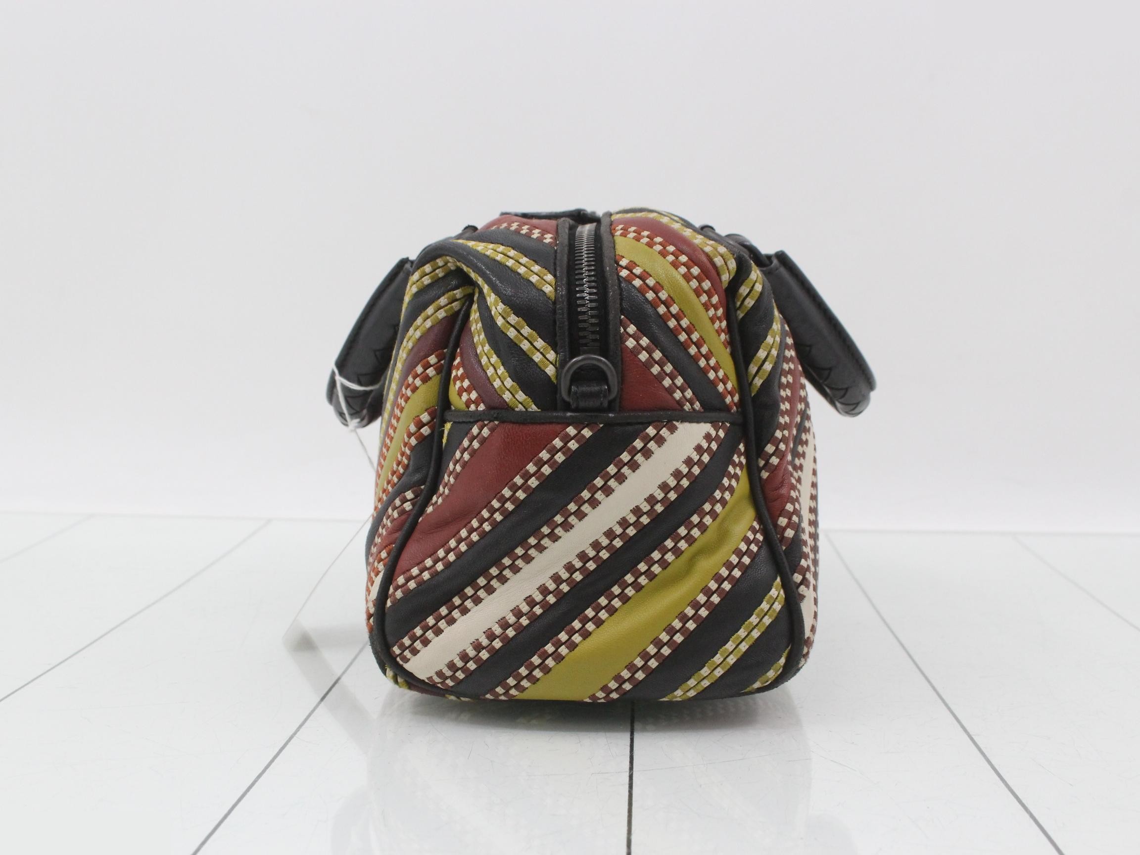 Leather 2-Way Handbag, Multicolor — view 4