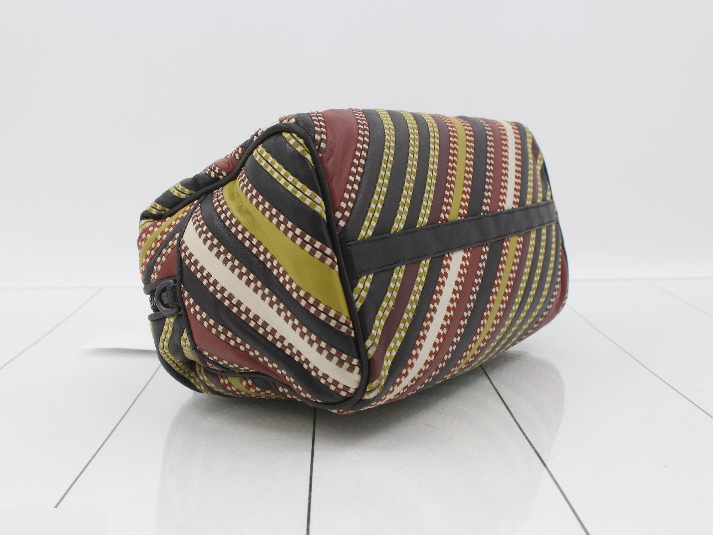 Leather 2-Way Handbag, Multicolor — view 5