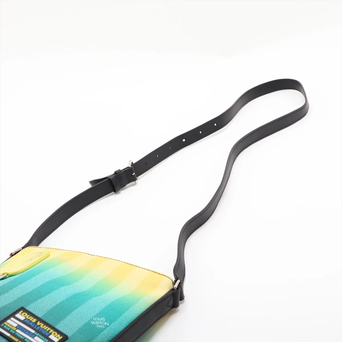 Damier Stripe Sac Marin Messenger Bag M59920 Green x Yellow (RFID detected) — view 5