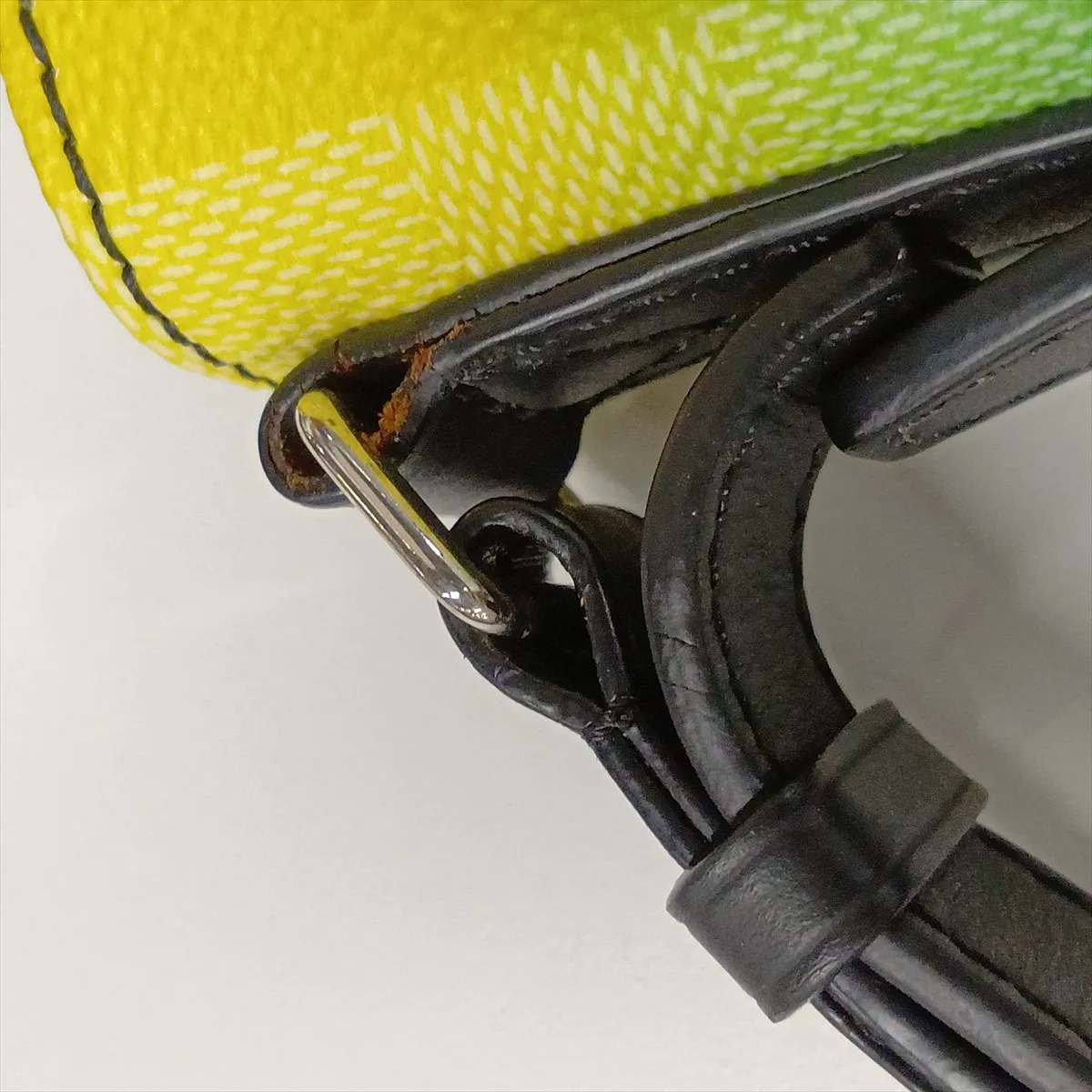 Damier Stripe Sac Marin Messenger Bag M59920 Green x Yellow (RFID detected) — view 10