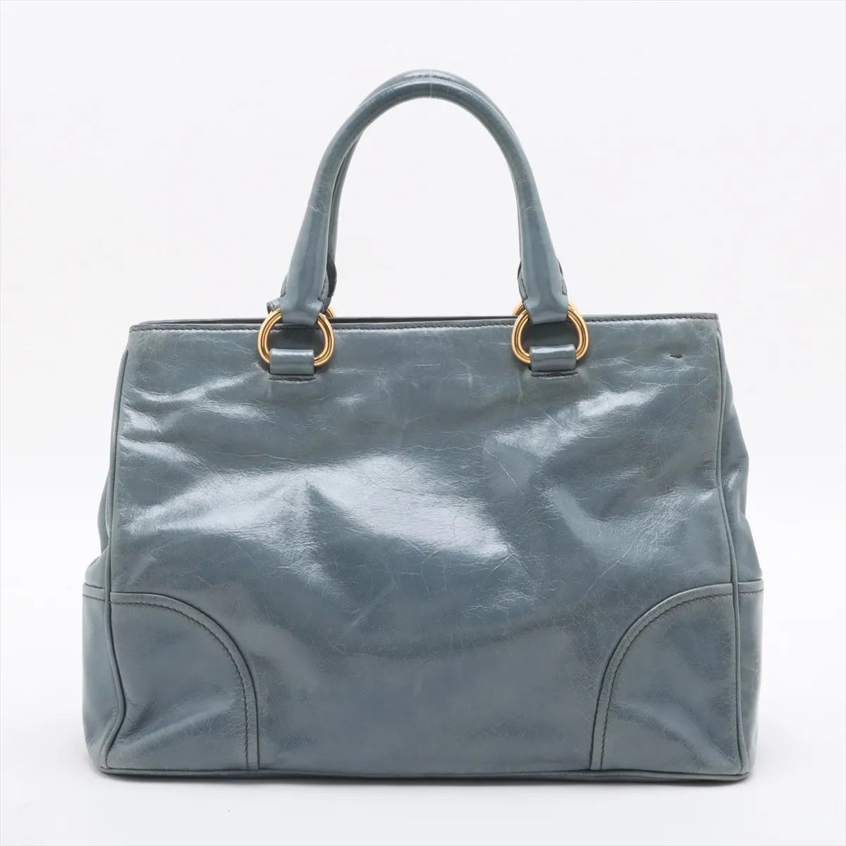 Vitello Shine Leather 2WAY Handbag Green — view 2