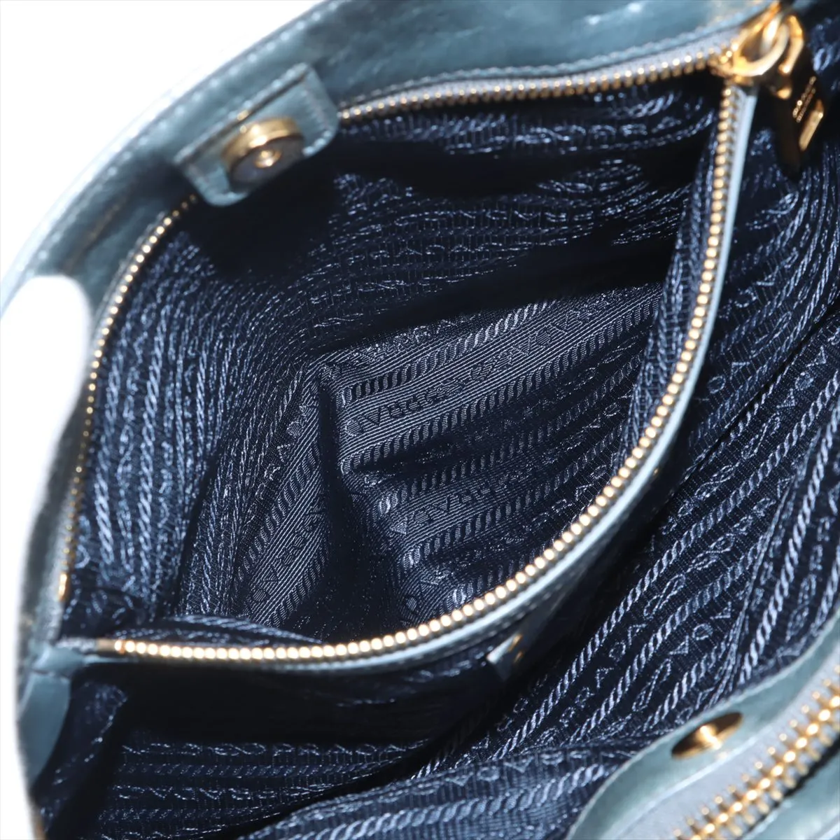 Vitello Shine Leather 2WAY Handbag Green — view 12