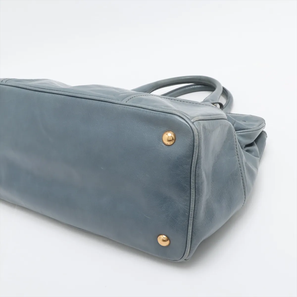 Vitello Shine Leather 2WAY Handbag Green — view 3