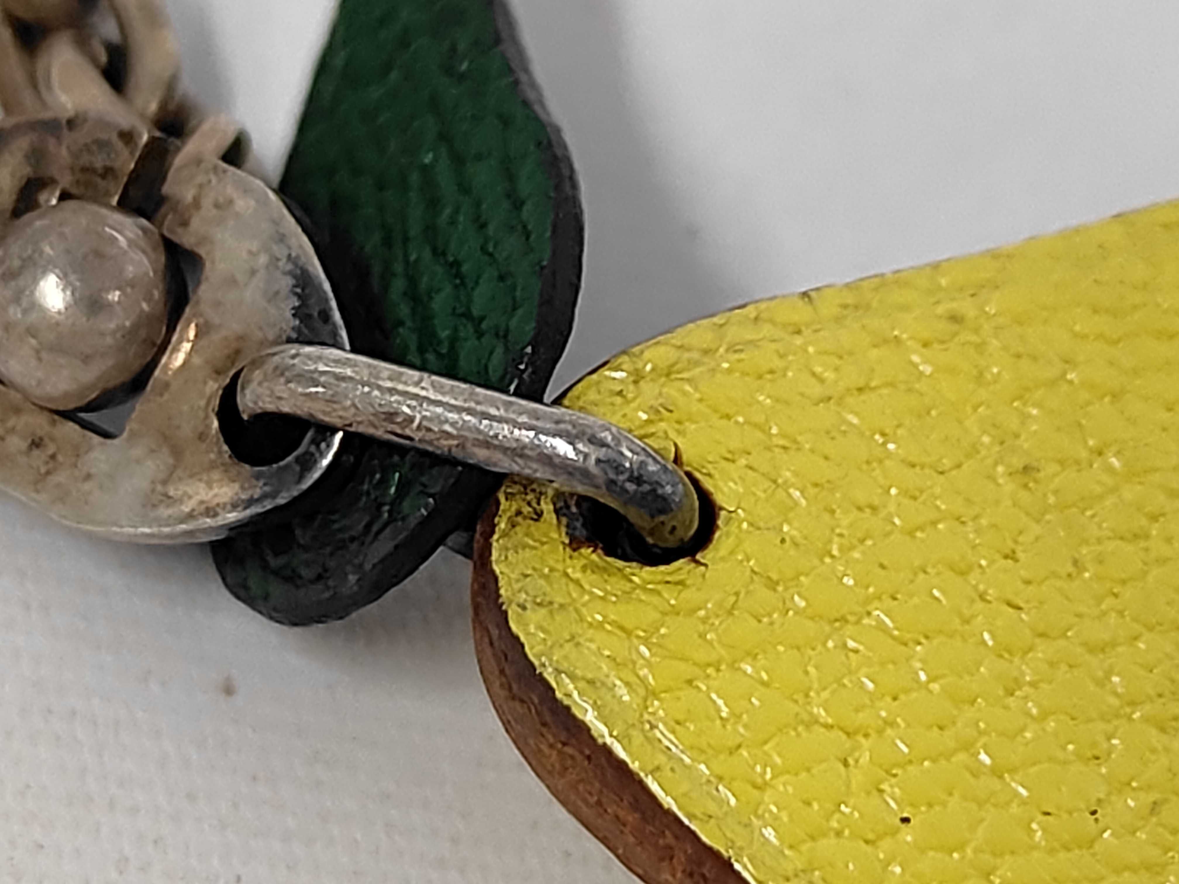 Lemon Motif Charm Keychain Key Case — view 6