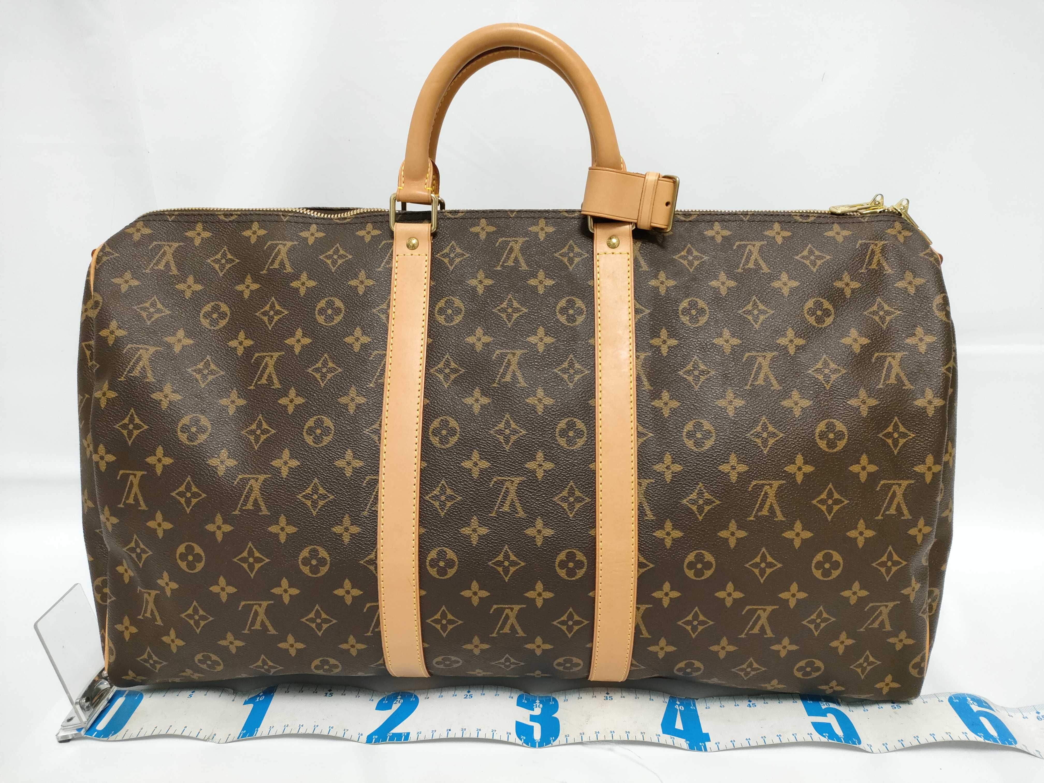 Monogram Keepall Bandoulière 55 M41414 FL0034 Brown Boston Bag — view 2