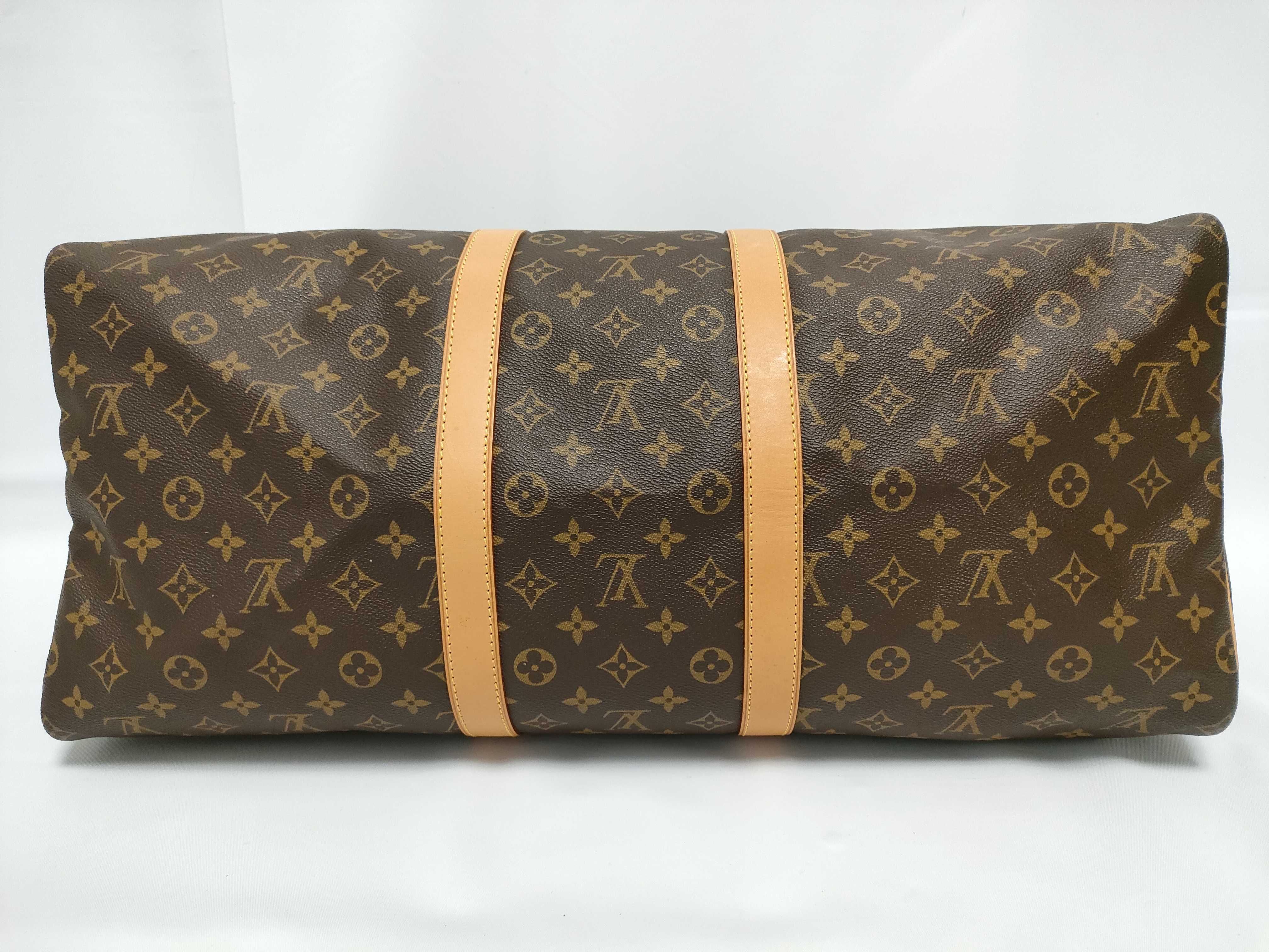 Monogram Keepall Bandoulière 55 M41414 FL0034 Brown Boston Bag — view 6
