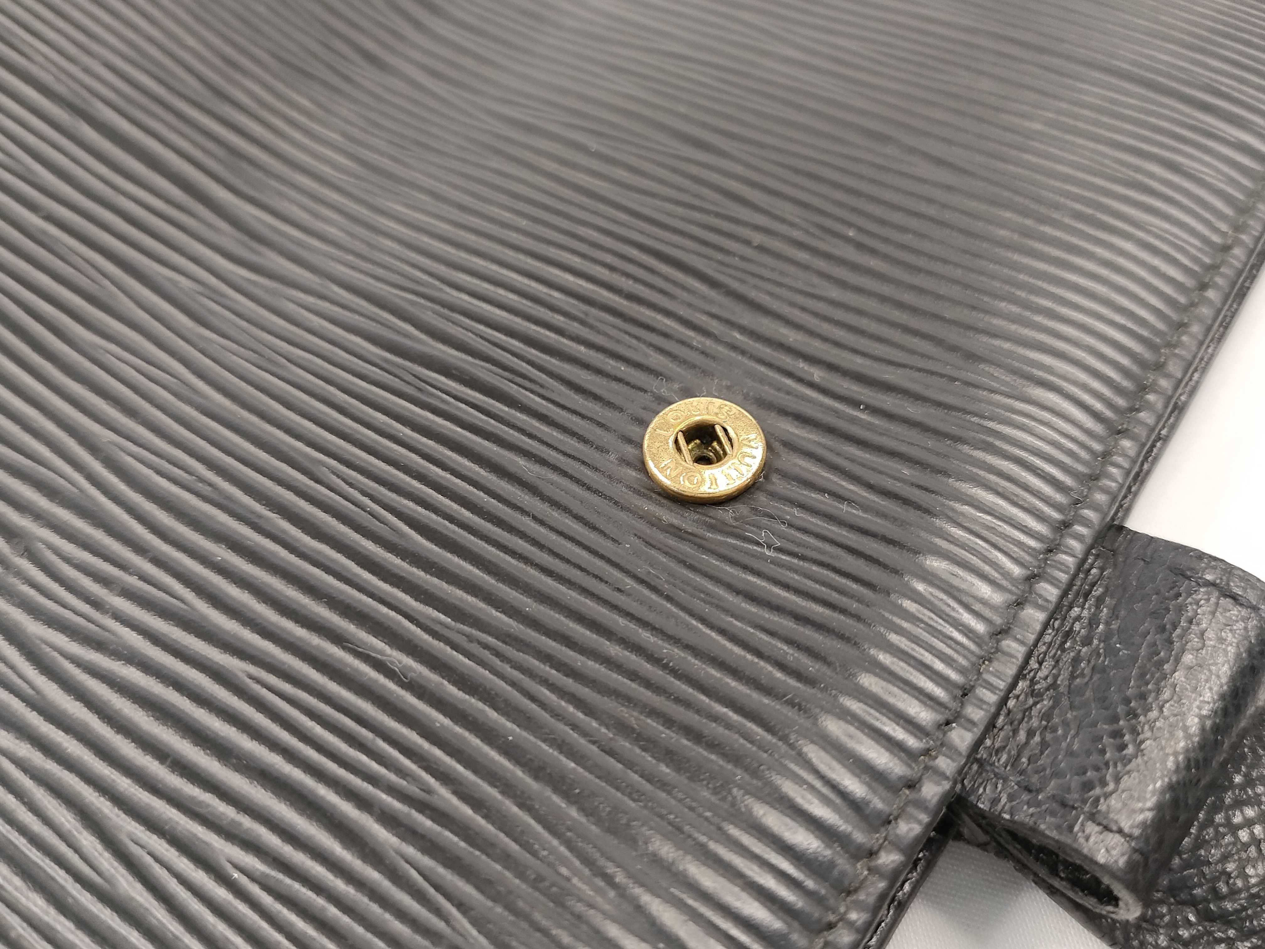 Epi Leather Agenda MM Black Notebook Cover — view 12