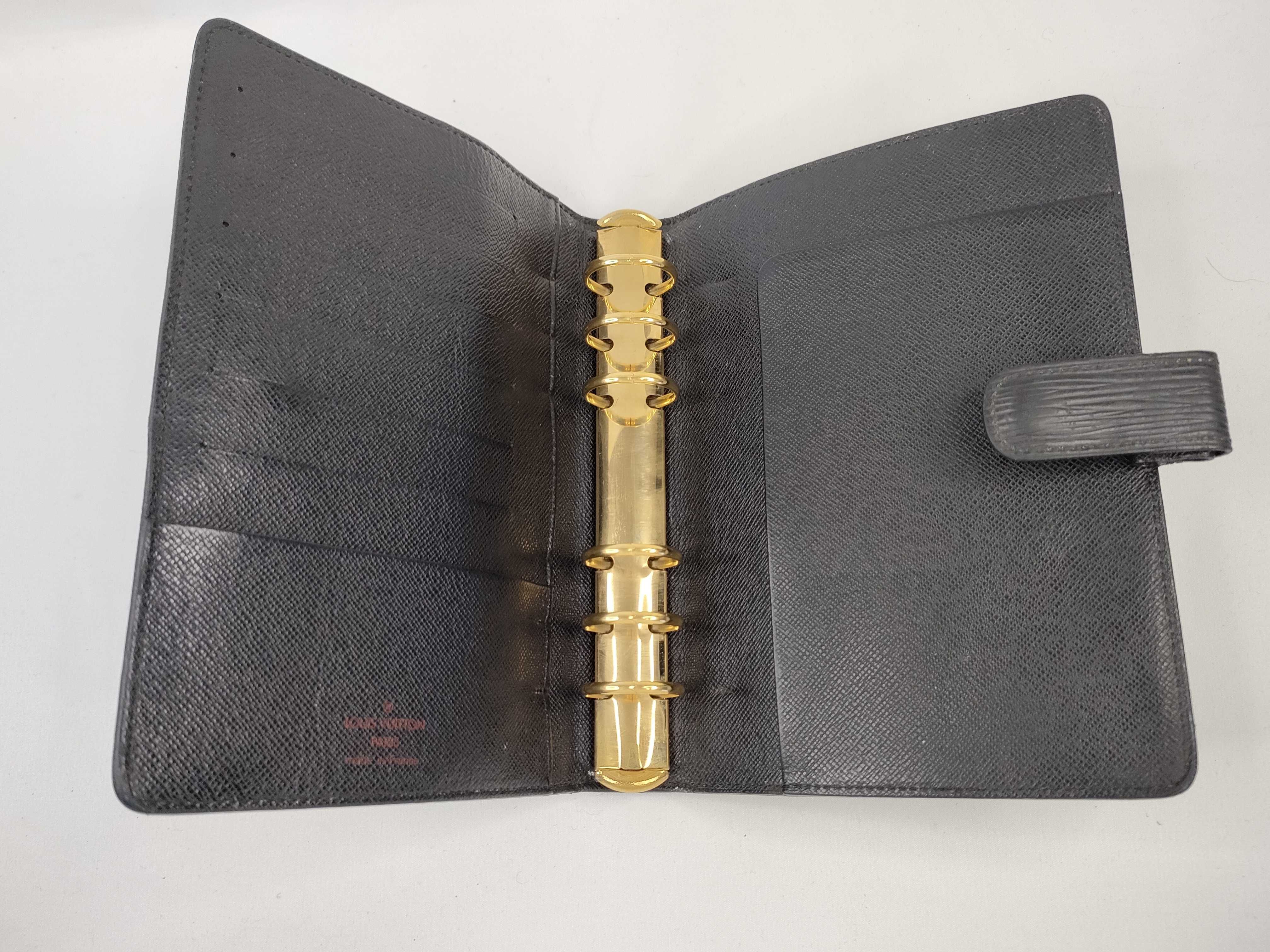 Epi Leather Agenda MM Black Notebook Cover — view 7