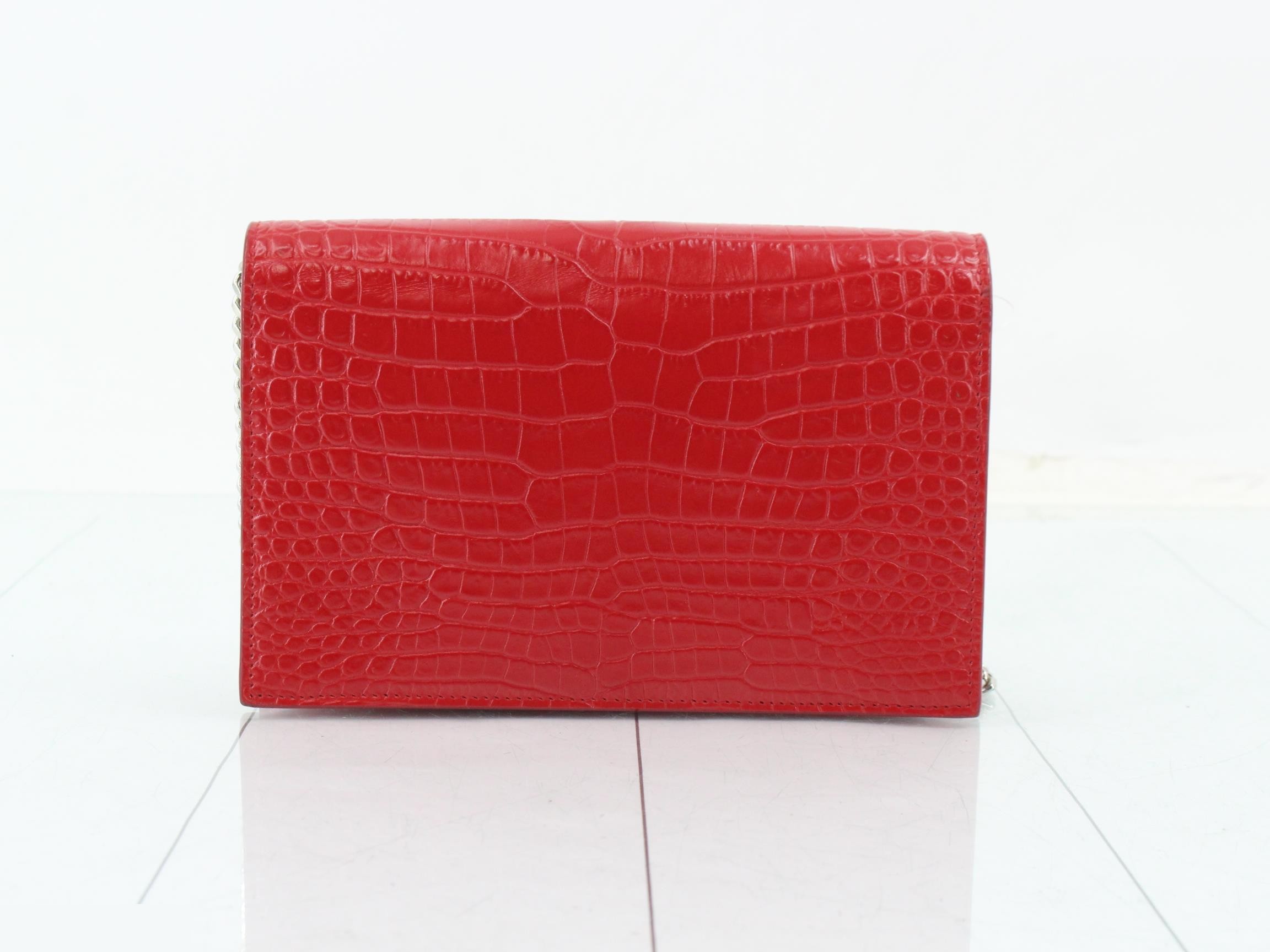 Kate Tassel Chain Shoulder Bag, Leather, Red — view 2
