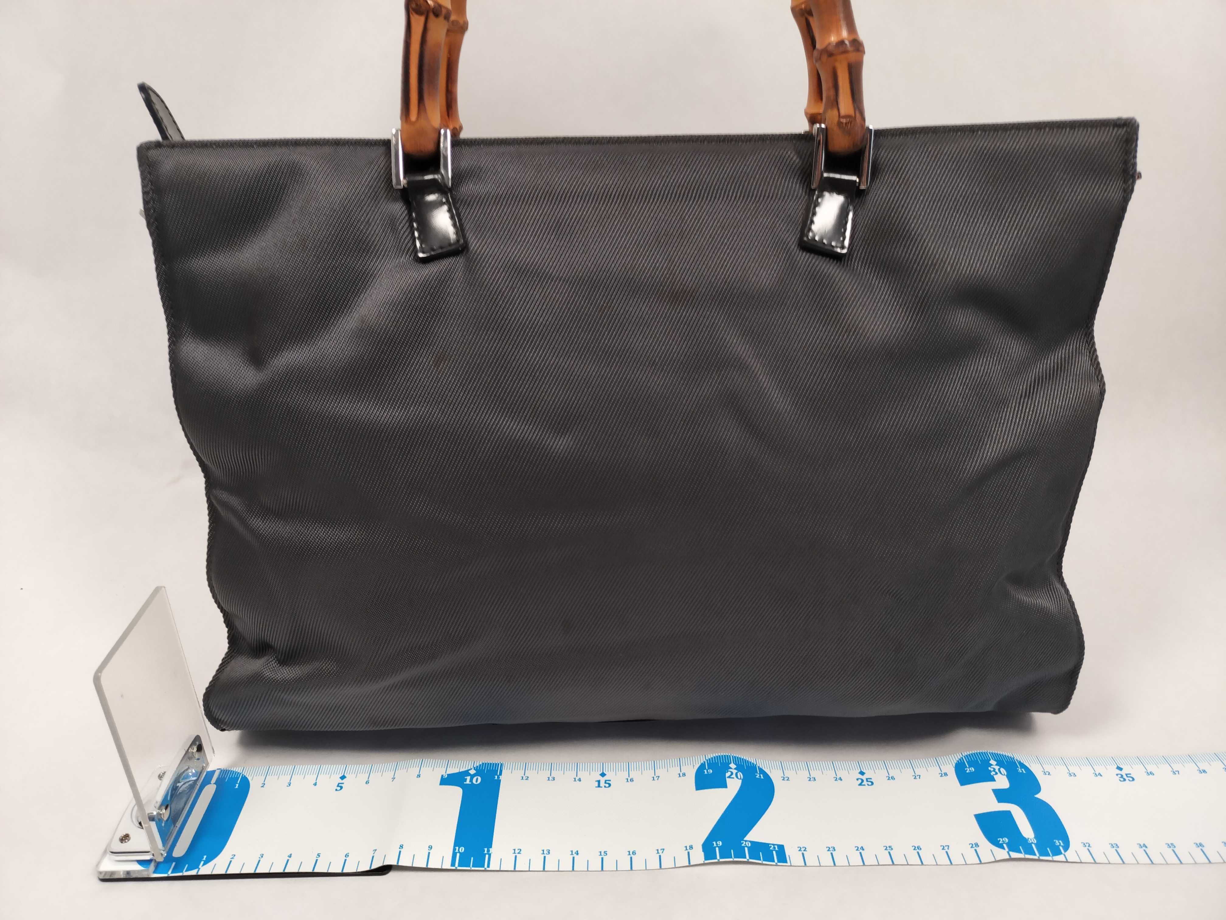 Bamboo / Bamboo 2-way Handbag / 001.2855 / Nylon x Enamel / Black x Green / Silver Hardware Handbag — view 2