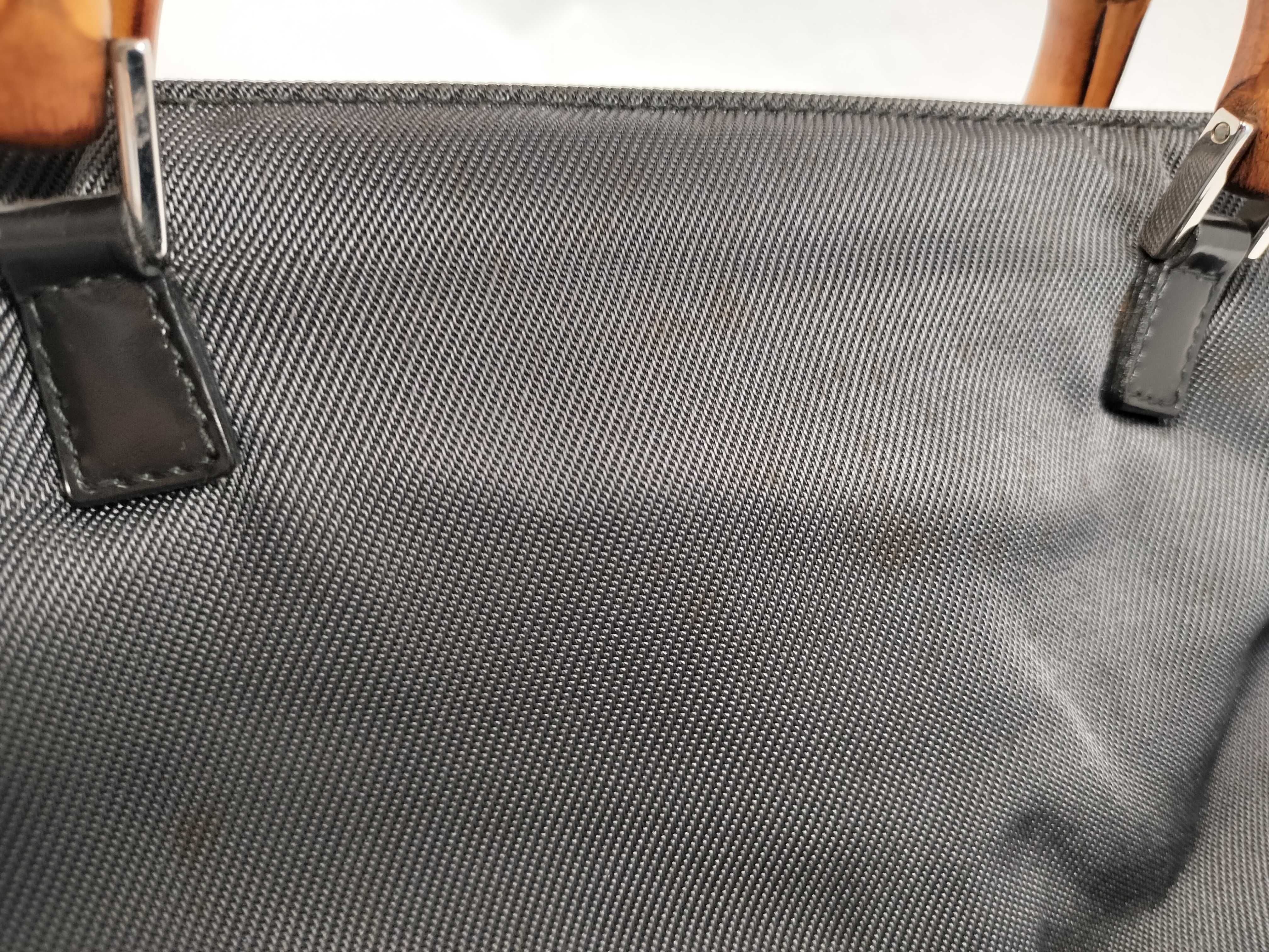 Bamboo / Bamboo 2-way Handbag / 001.2855 / Nylon x Enamel / Black x Green / Silver Hardware Handbag — view 14
