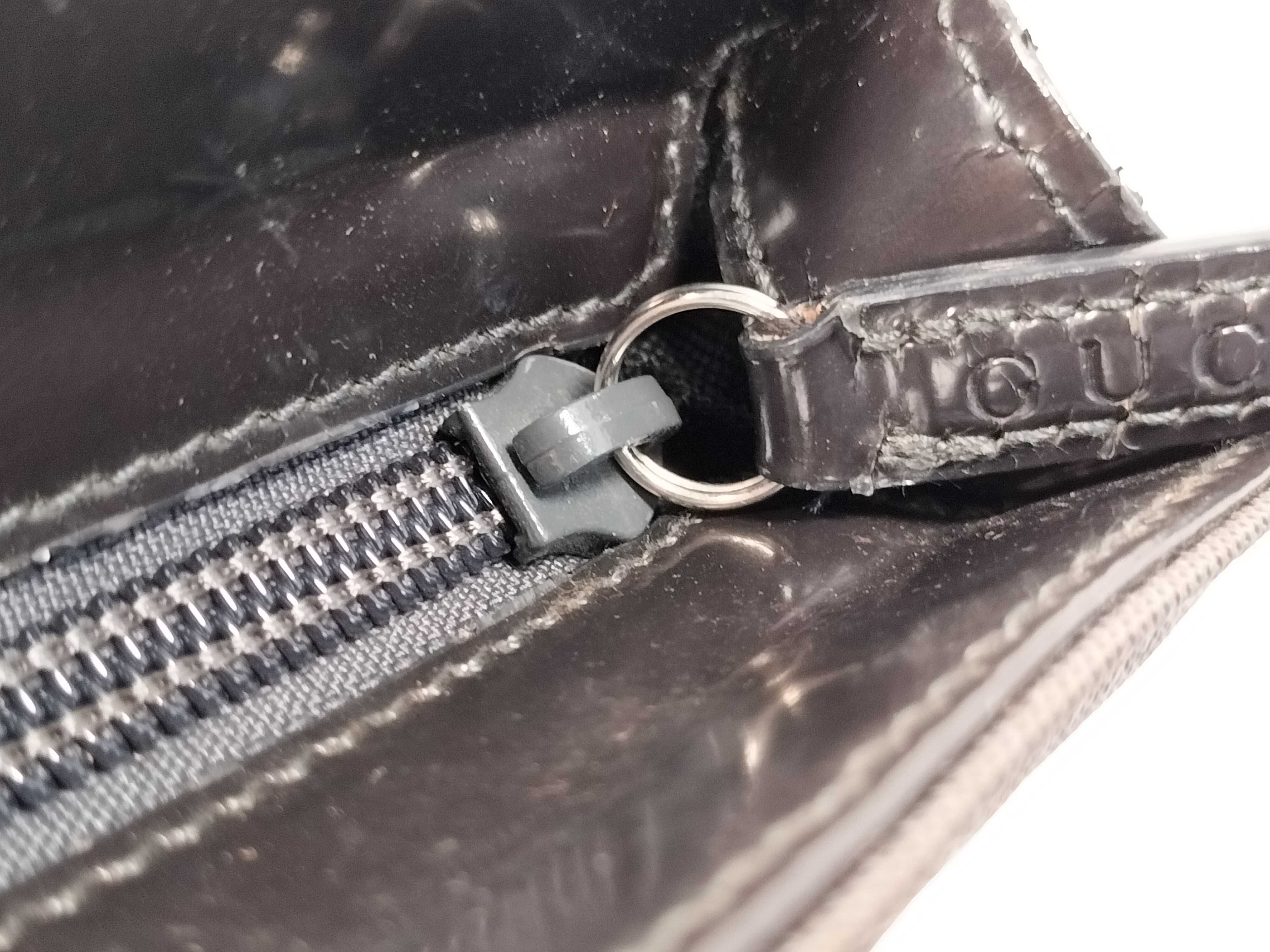 Bamboo / Bamboo 2-way Handbag / 001.2855 / Nylon x Enamel / Black x Green / Silver Hardware Handbag — view 9