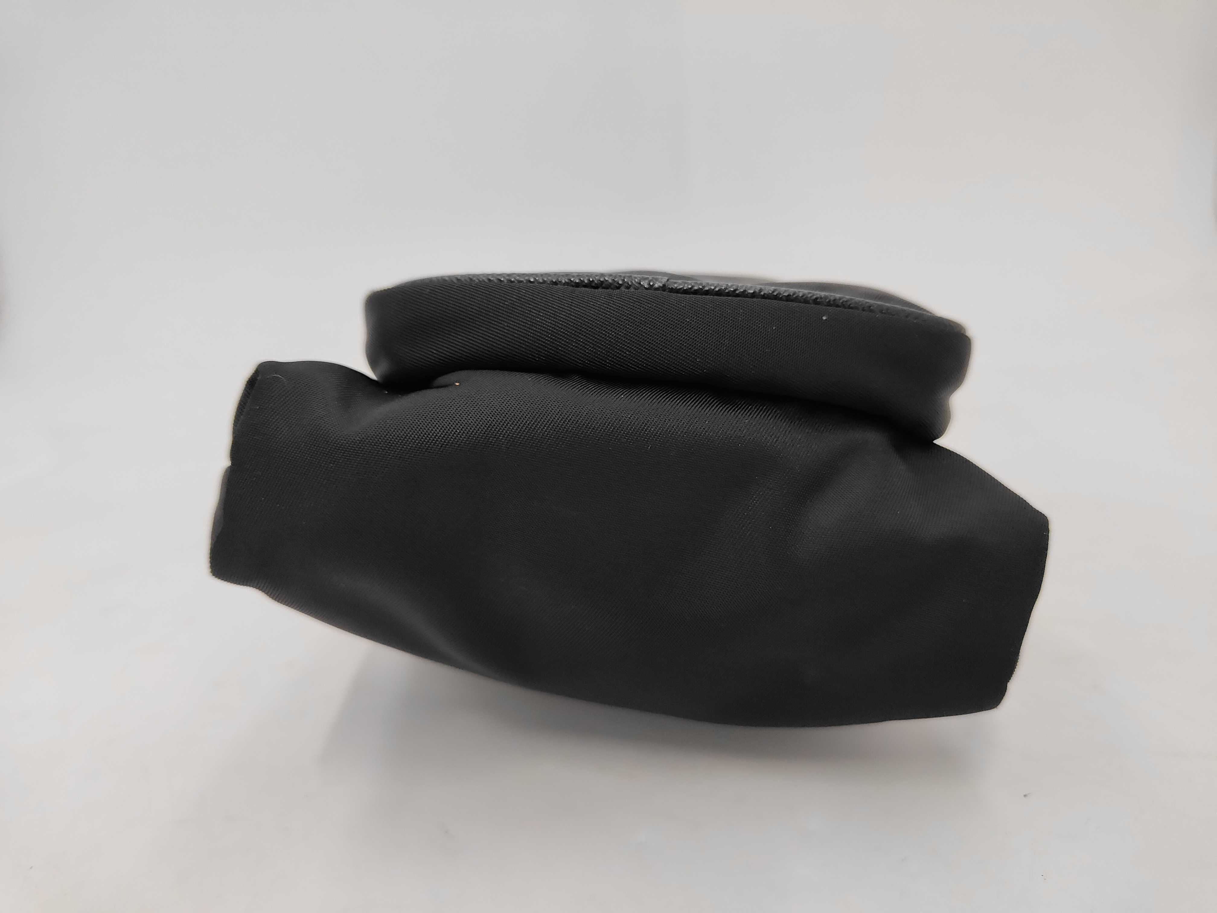 2ZH155 Nylon x Saffiano Re-Nylon Shoulder Pouch Black Pouch — view 6