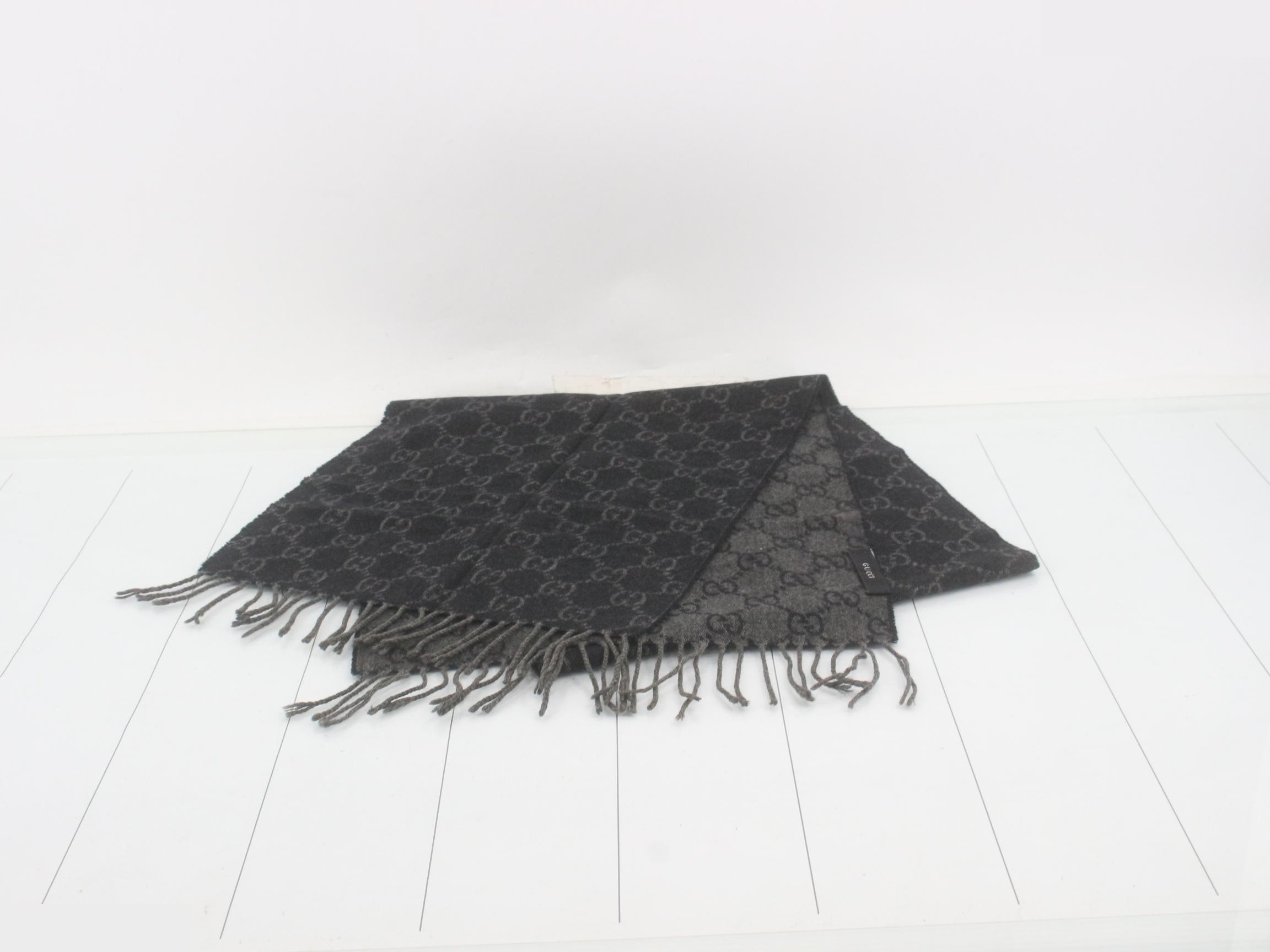 scarf, black, cashmere — view 2