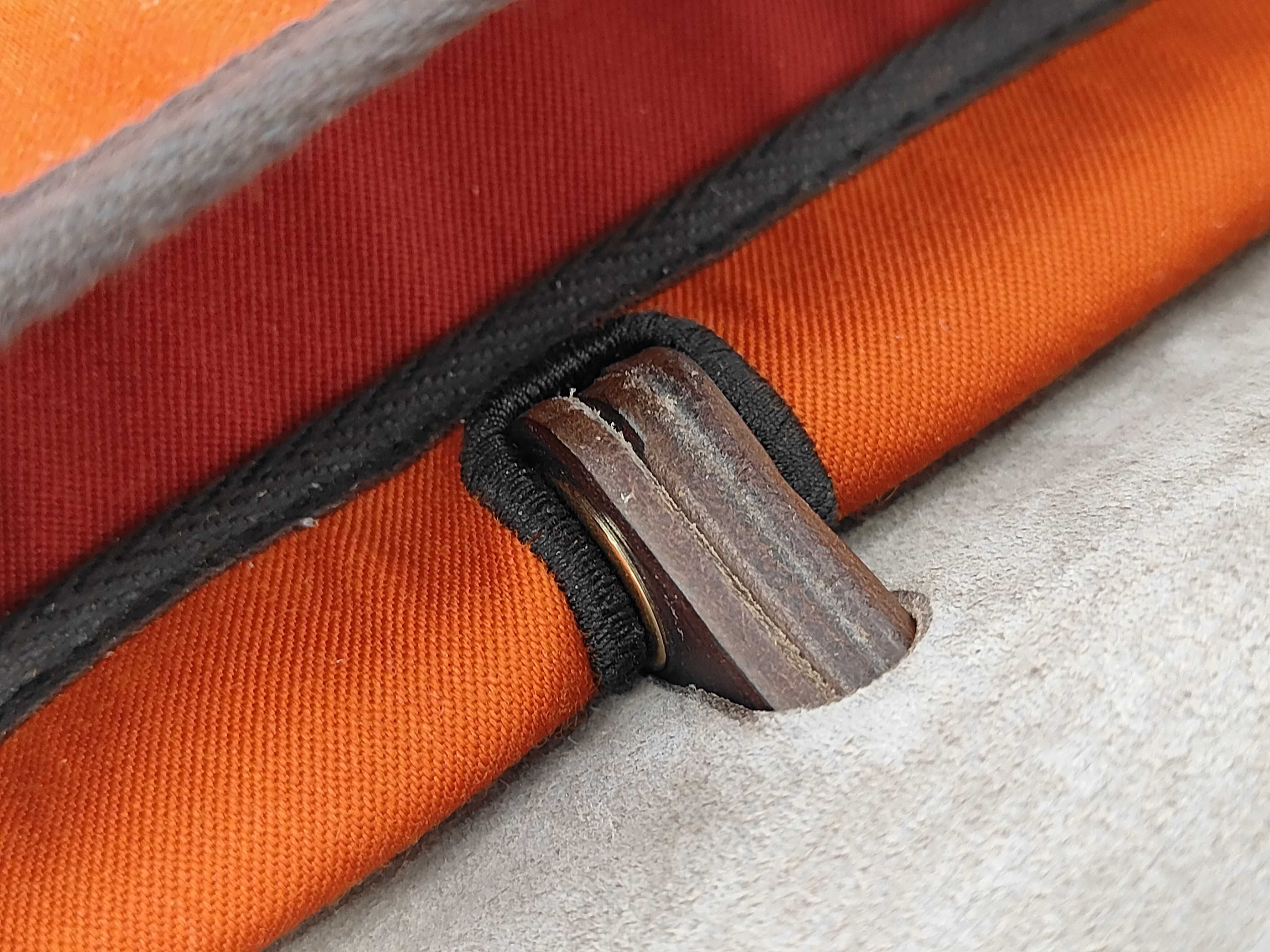 Herbag PM / H / Toile Milord x Leather / Dark Brown x Red x Orange / Gold Hardware / Herbag / Clochette, Keys x2, Padlock, Dust Bag x2, Box, Stopper Bag — view 9