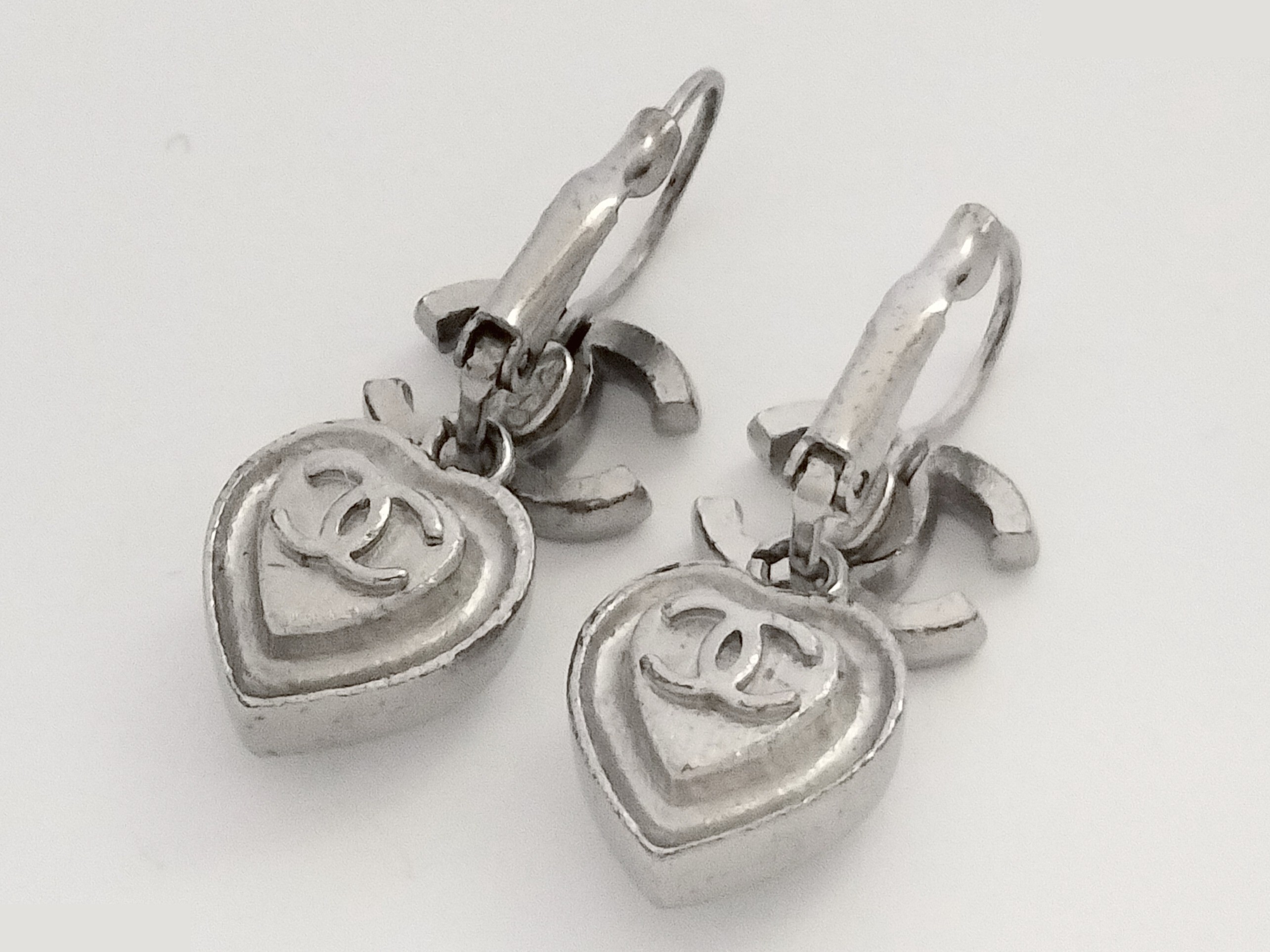 Coco Heart Silver Earrings — view 5