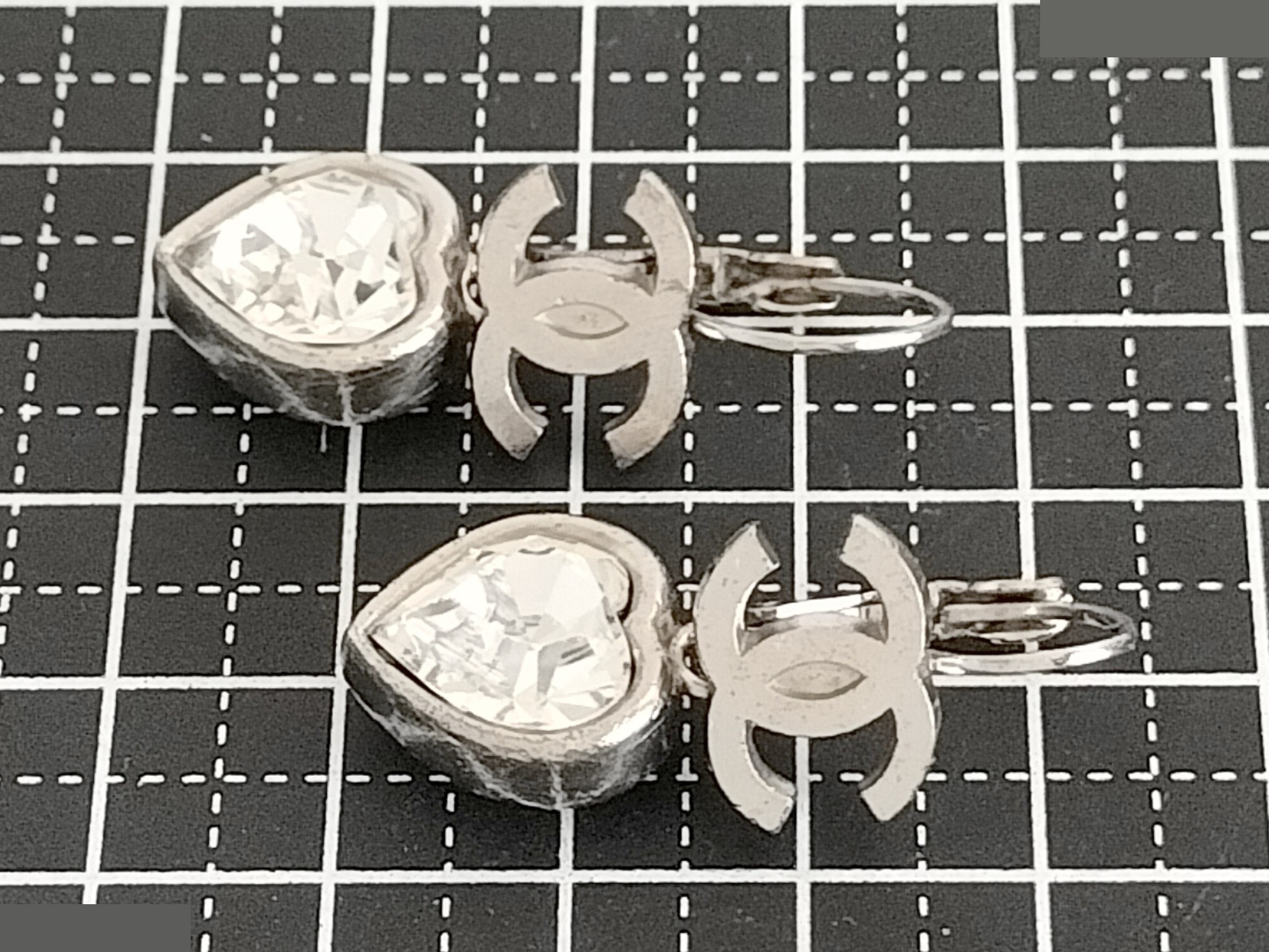 Coco Heart Silver Earrings — view 6