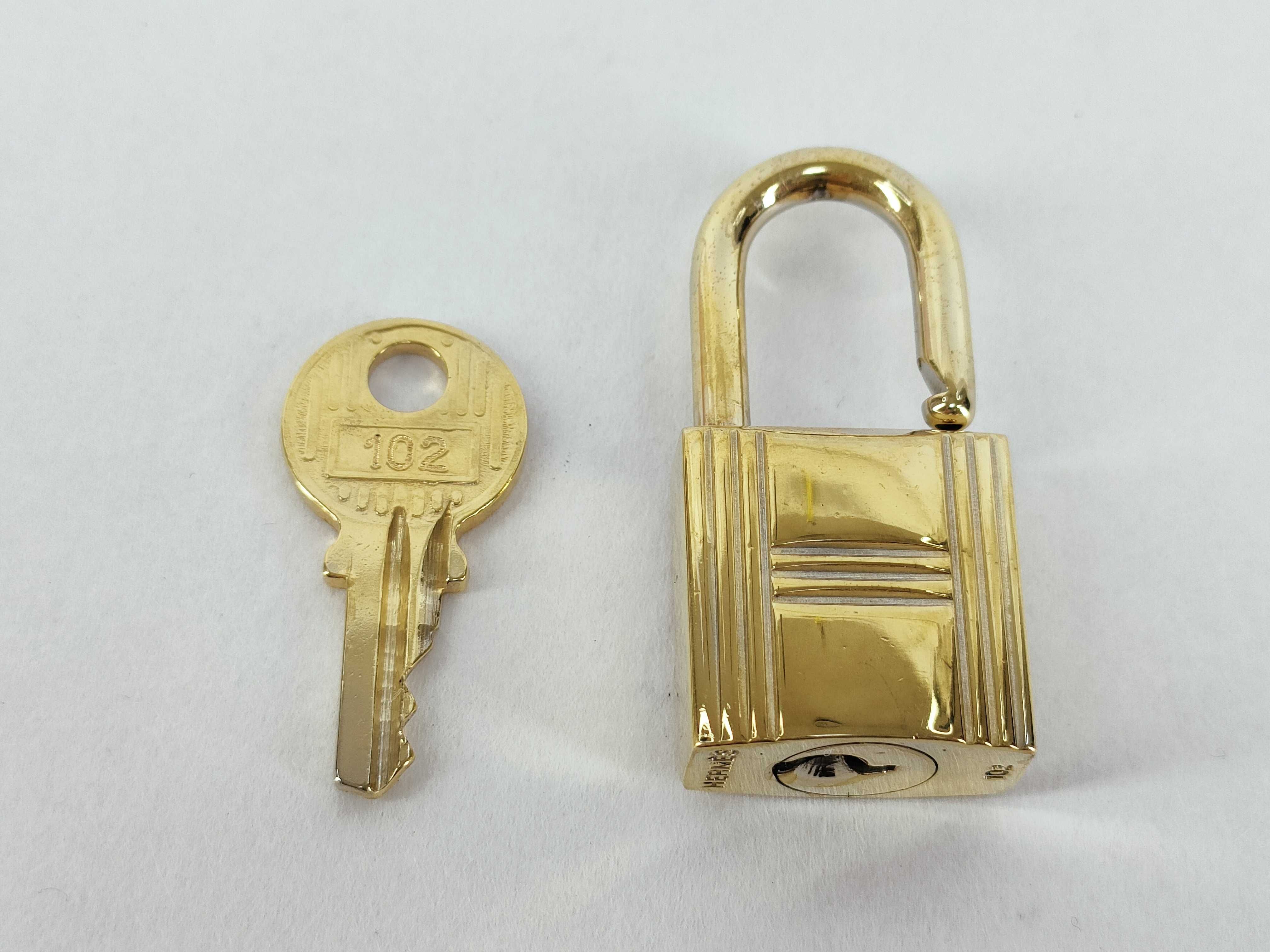Gold Padlock No. 102 Charm — view 2