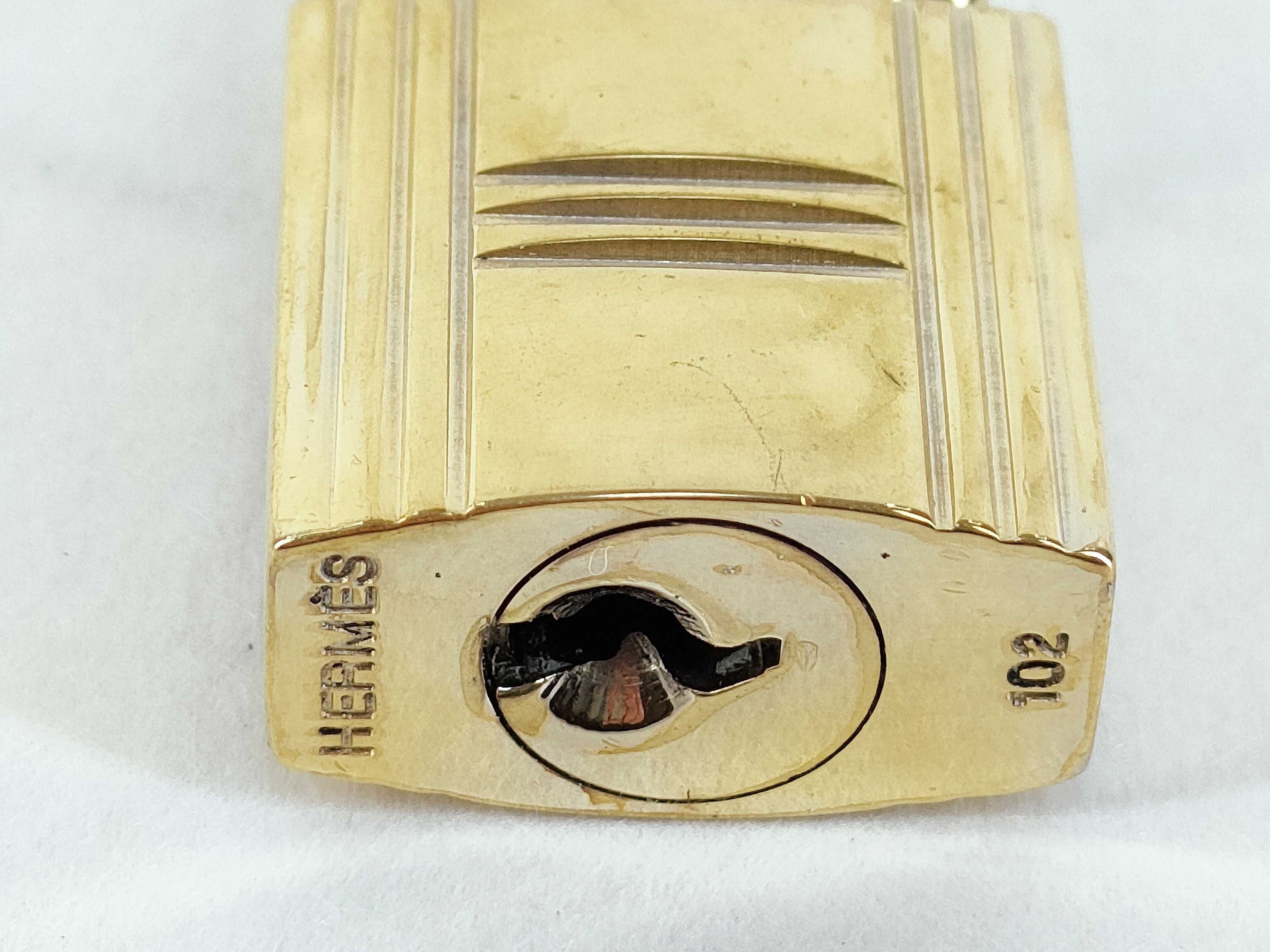 Gold Padlock No. 102 Charm — view 3