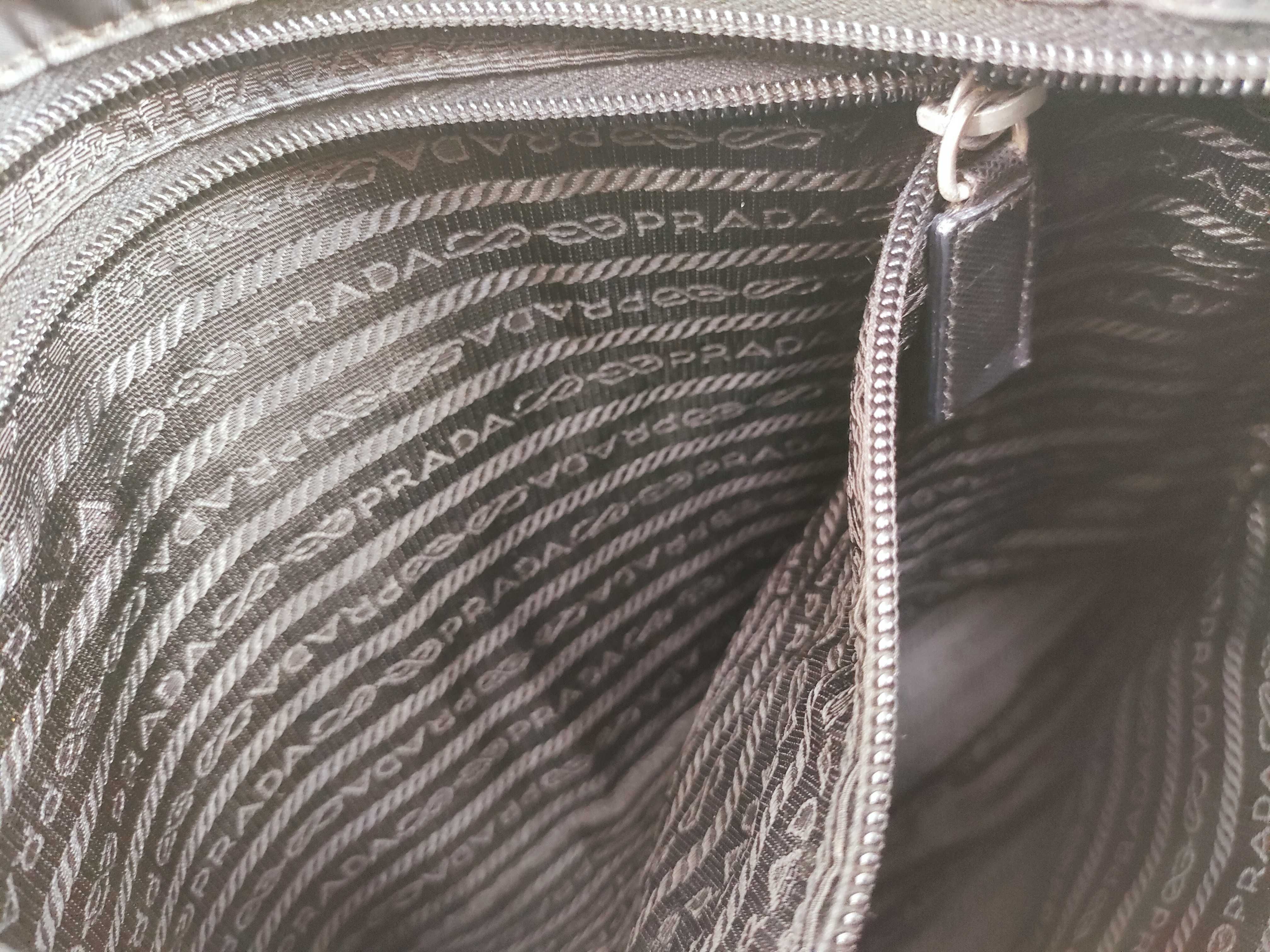 Nylon Shoulder Bag with Triangle Logo — view 12