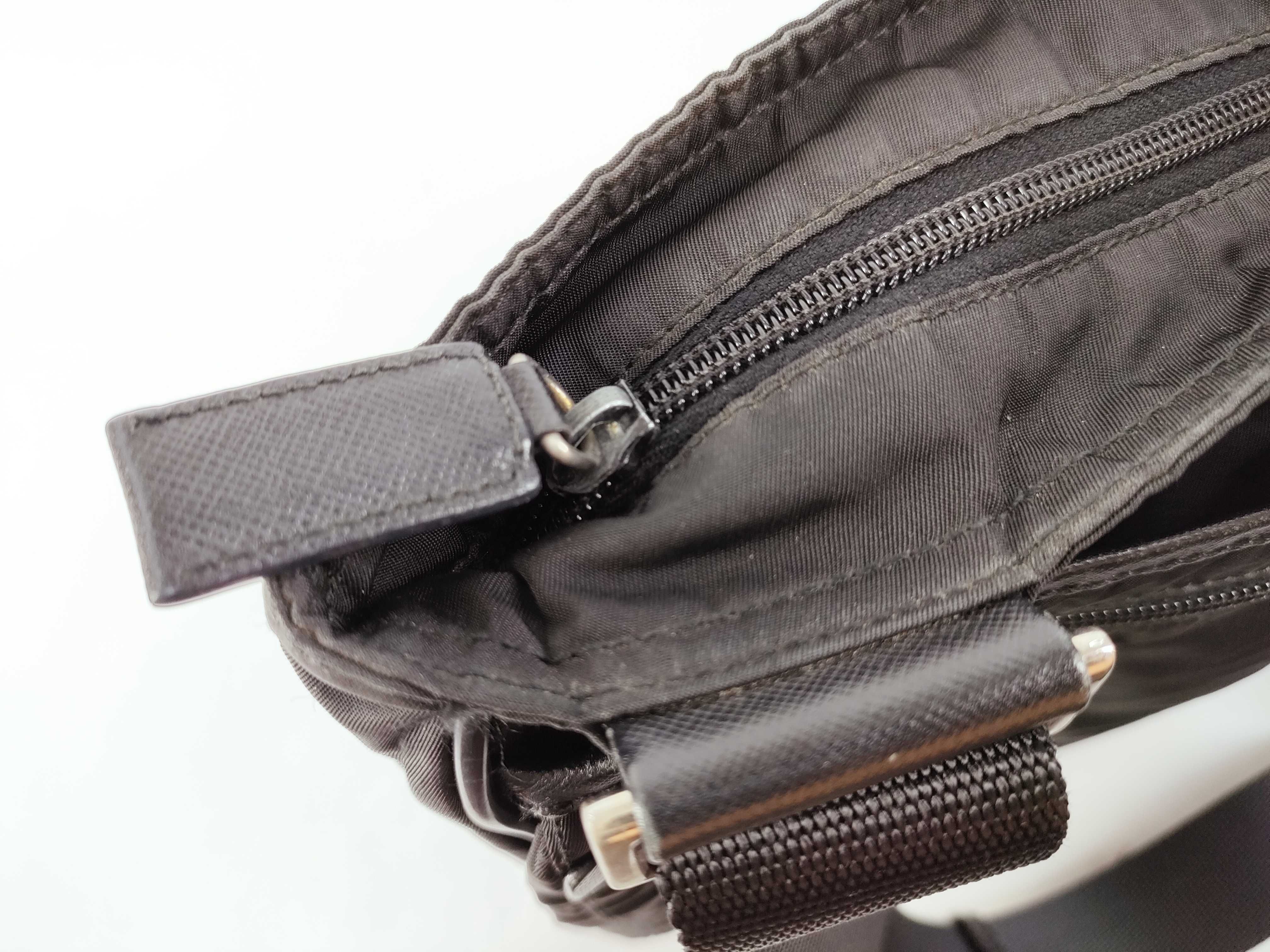 Nylon Shoulder Bag with Triangle Logo — view 13