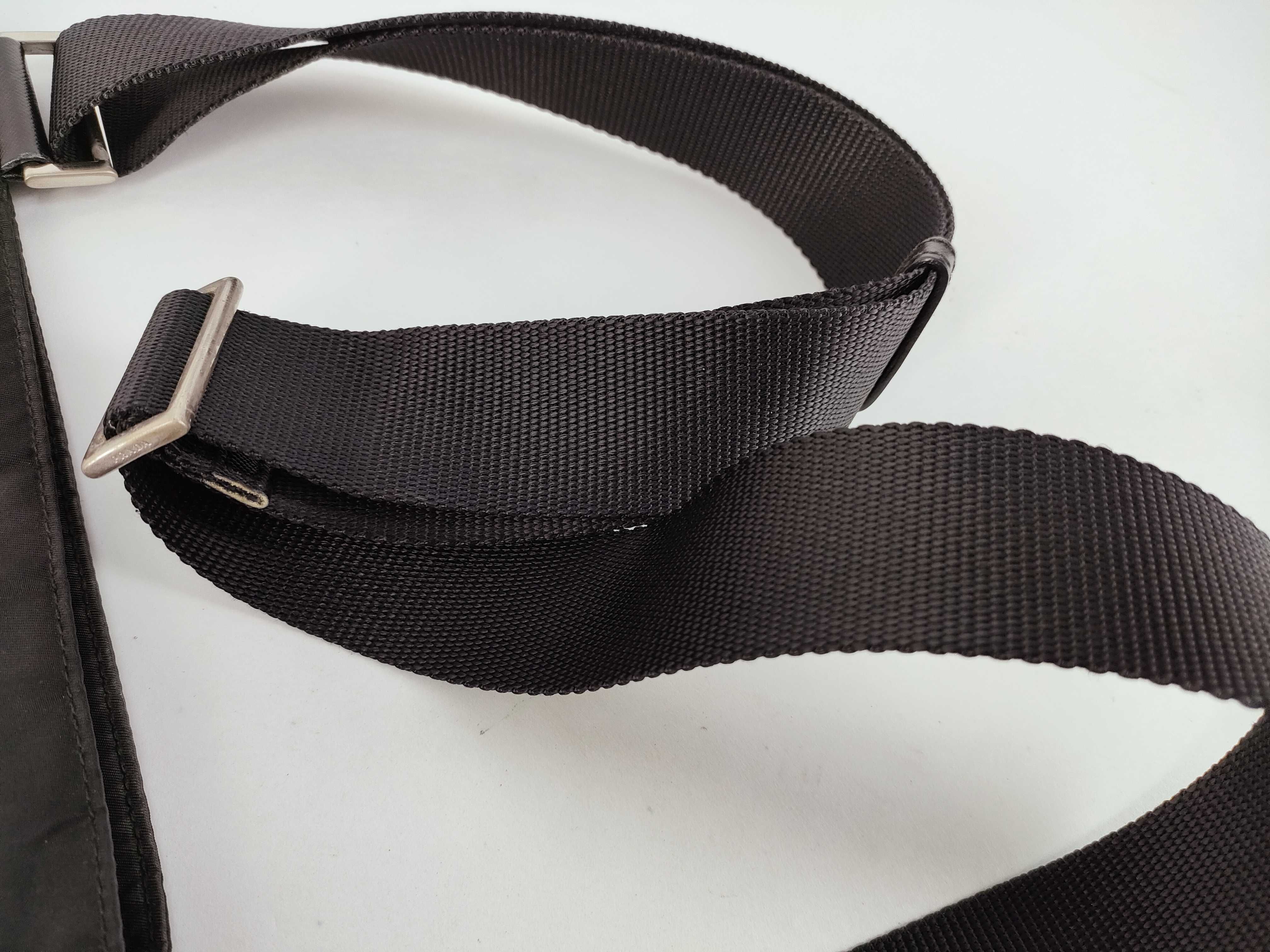 Nylon Shoulder Bag with Triangle Logo — view 4