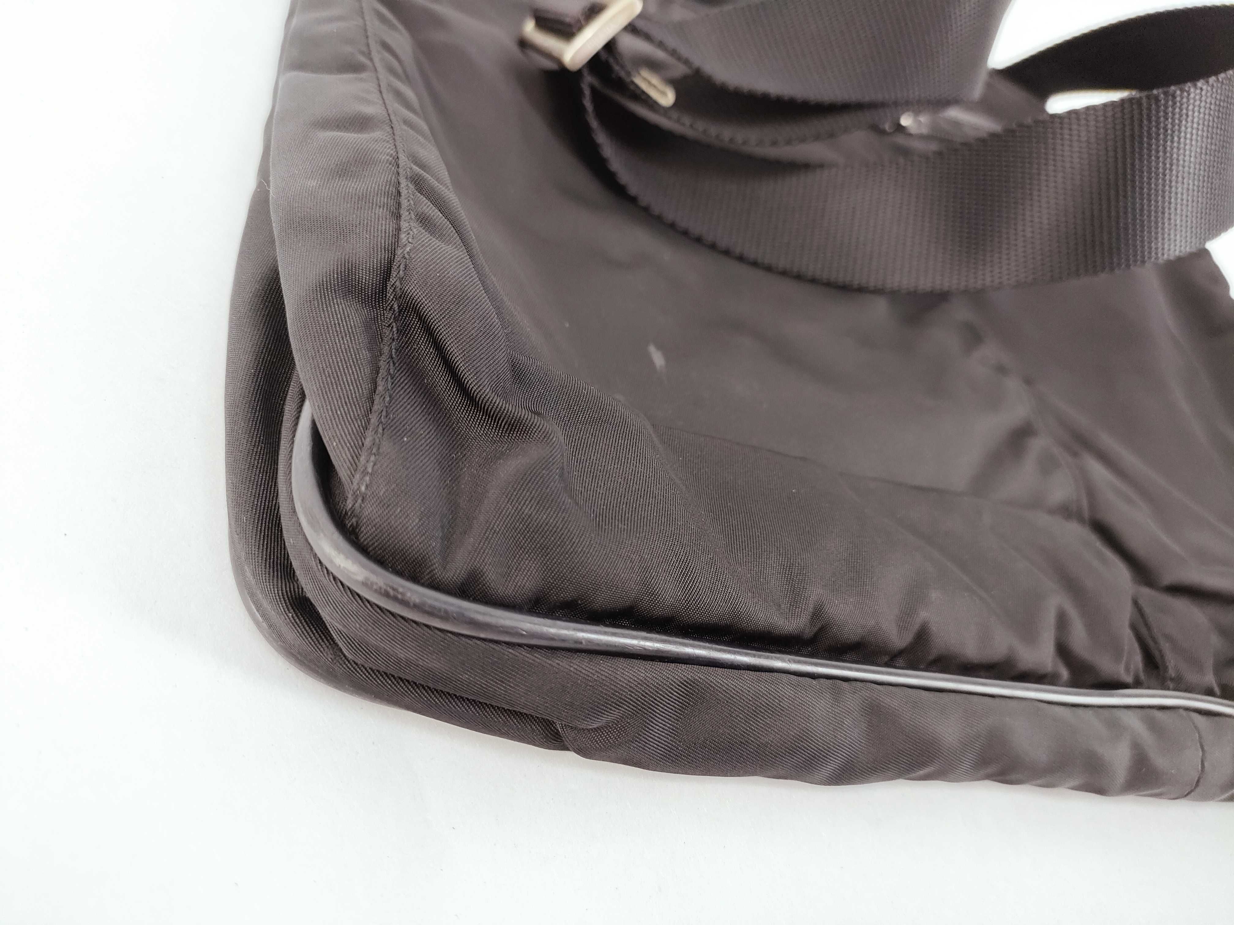 Nylon Shoulder Bag with Triangle Logo — view 6